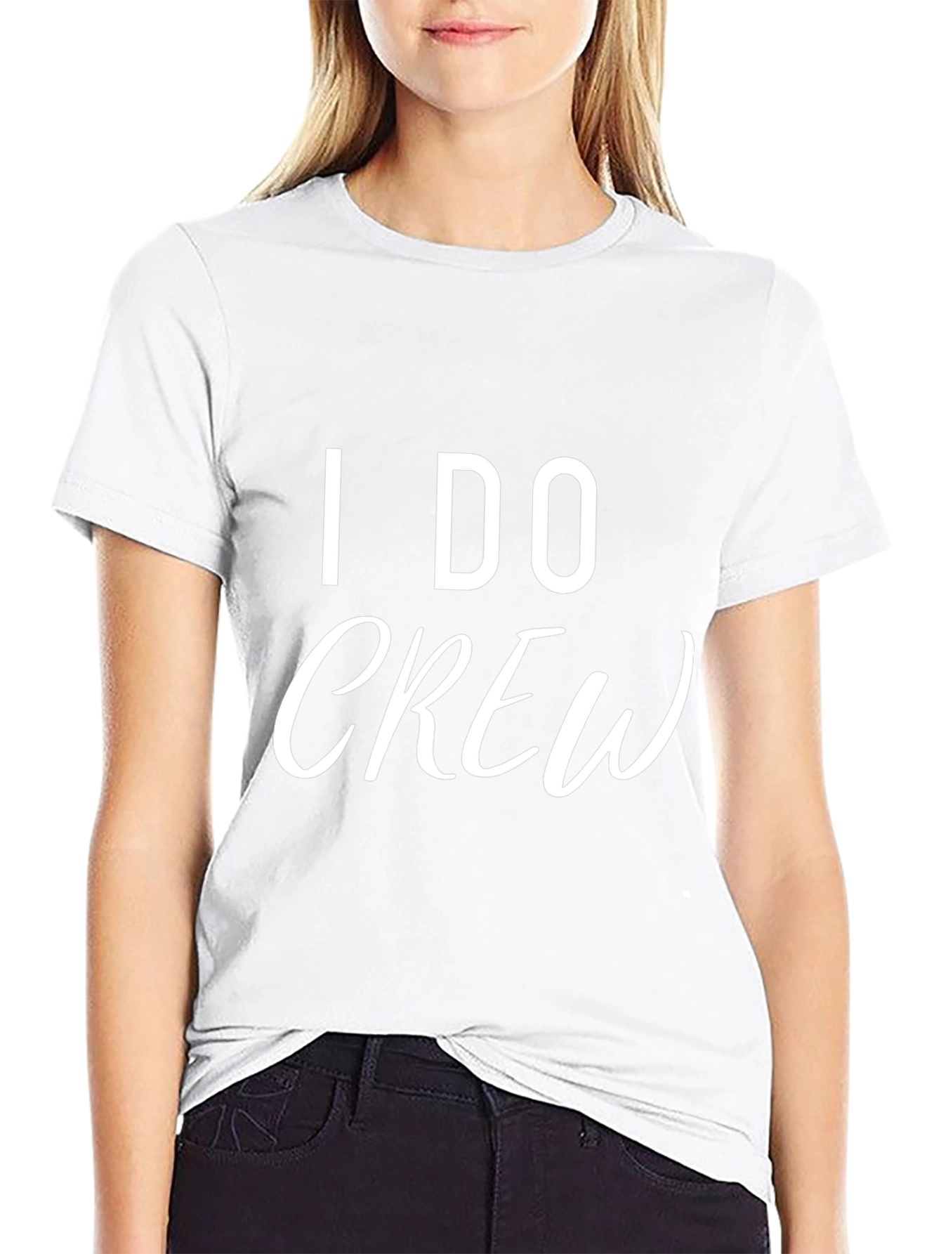I DO Crew Black T-Shirt Wedding Party Tee