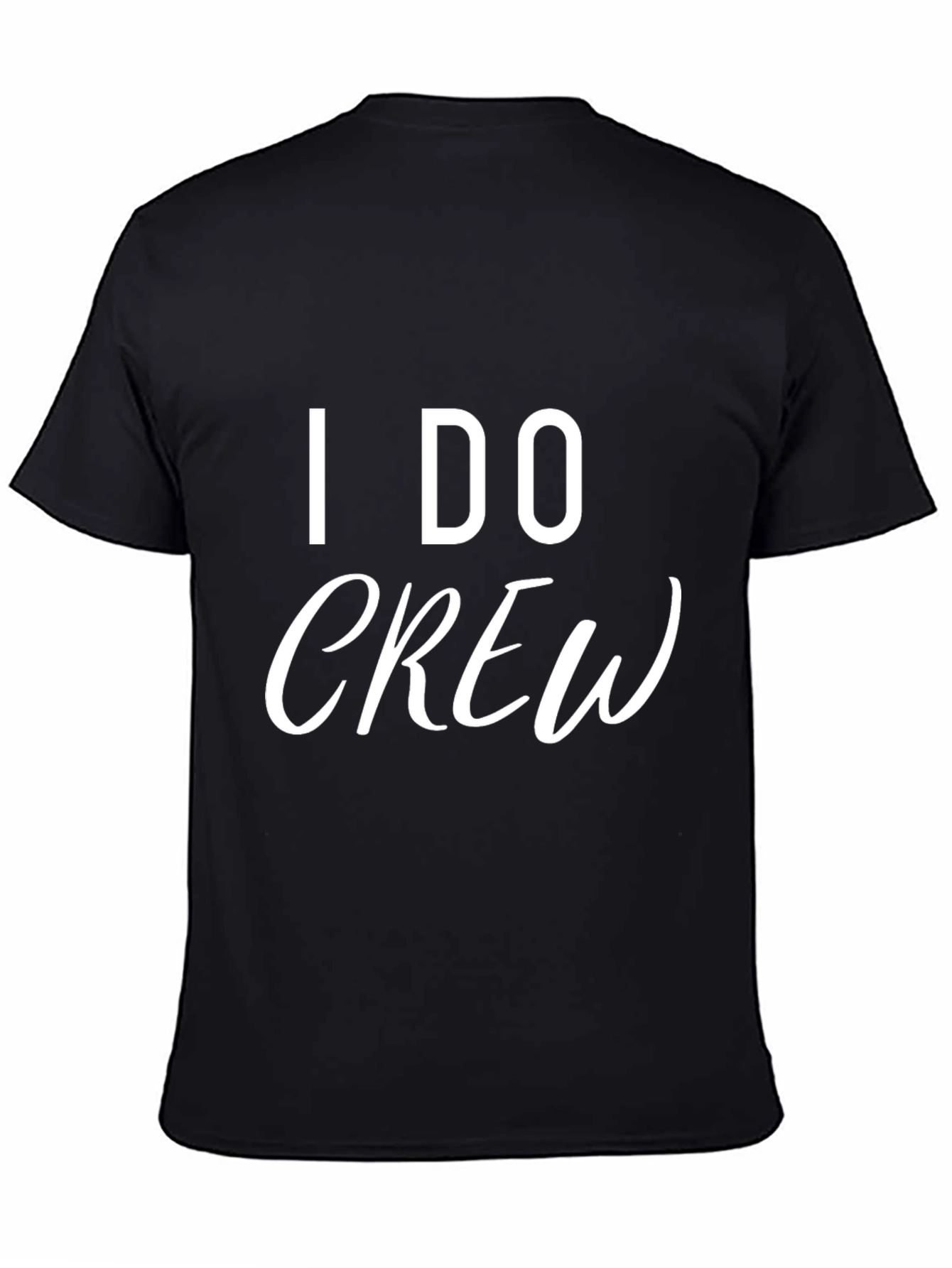 I DO Crew Black T-Shirt Wedding Party Tee