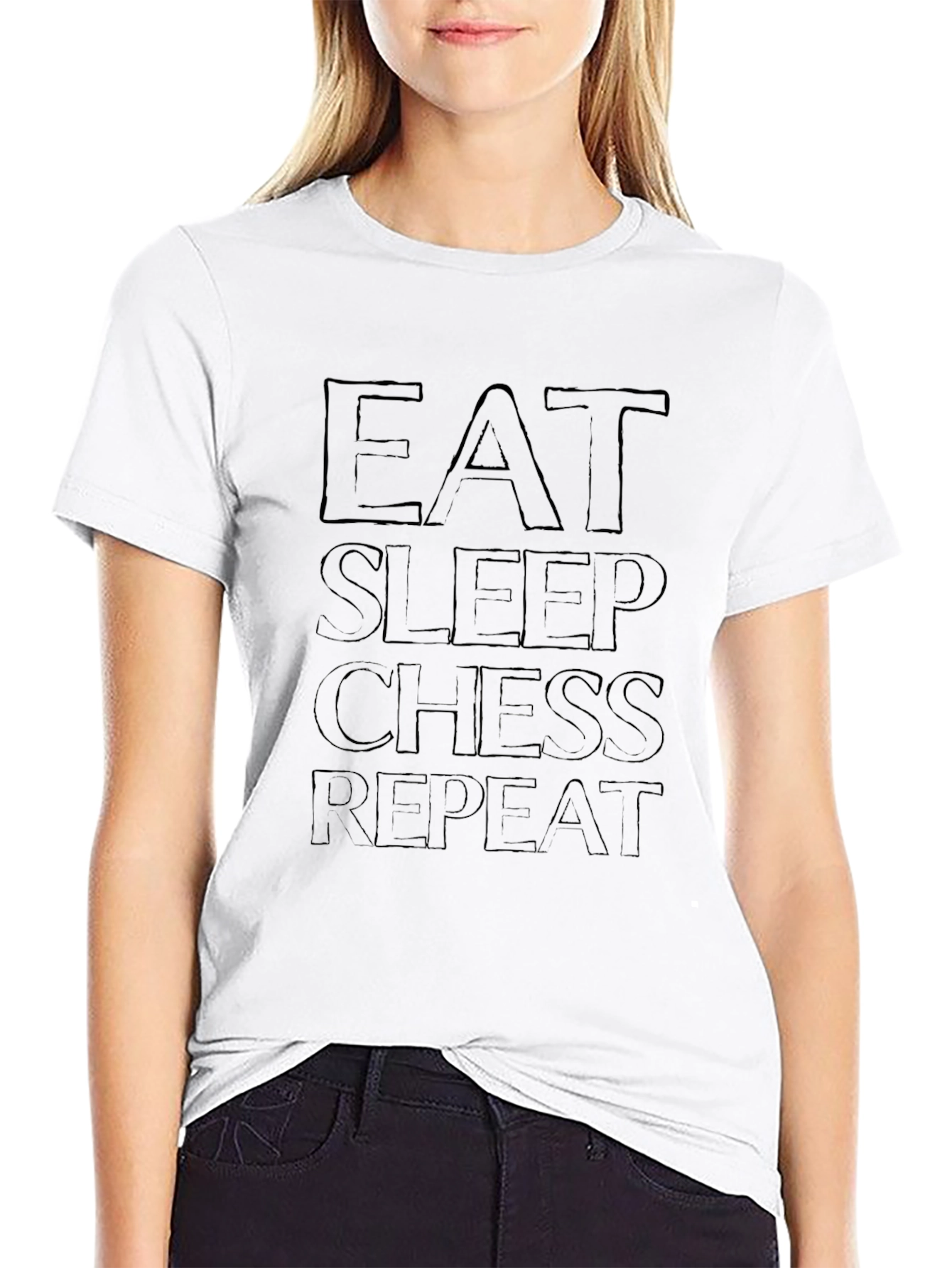 Eat Sleep Chess Repeat Graphic Tee