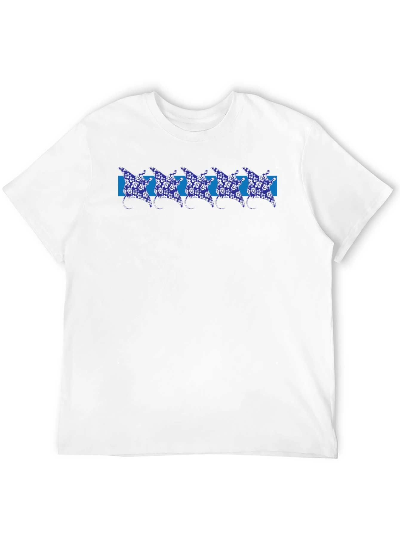 Manta Ray Patterned T-Shirt