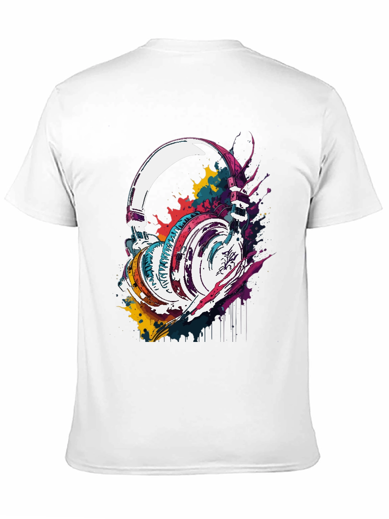 Colorful Headphones Graphic T-Shirt