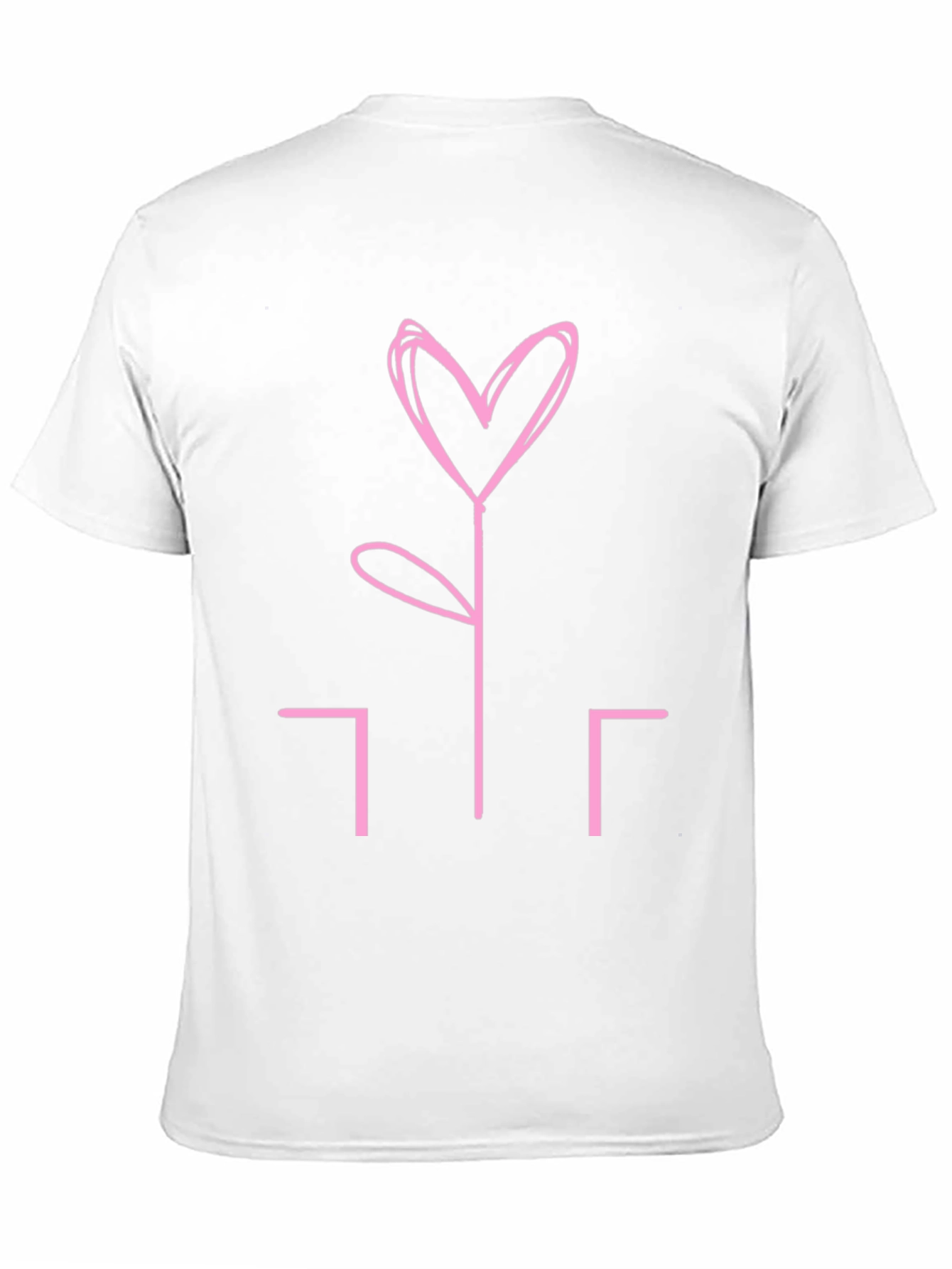 Heart Flower Graphic Tee - Stylish Black T-Shirt