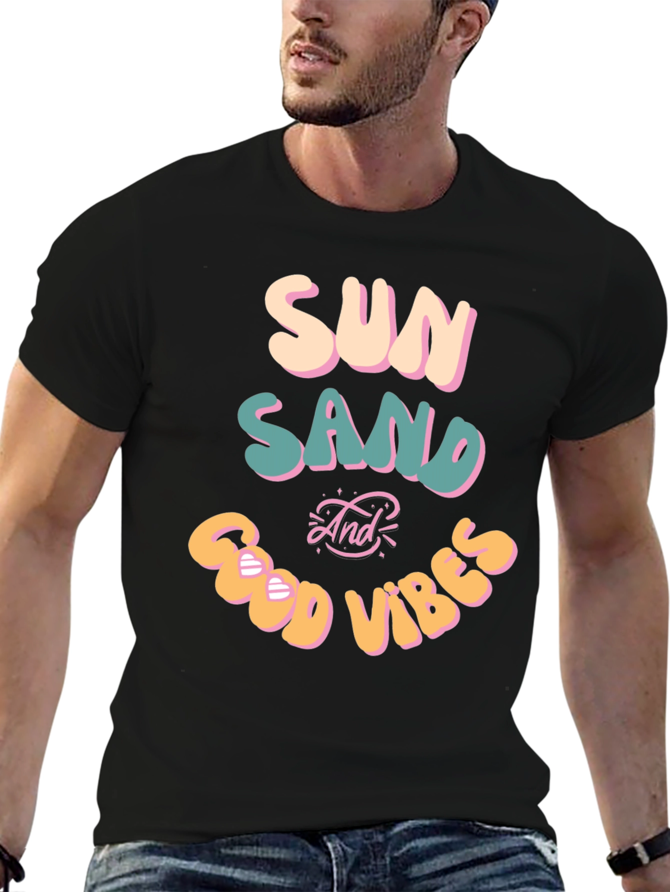 Sun Sand Good Vibes Graphic T-Shirt