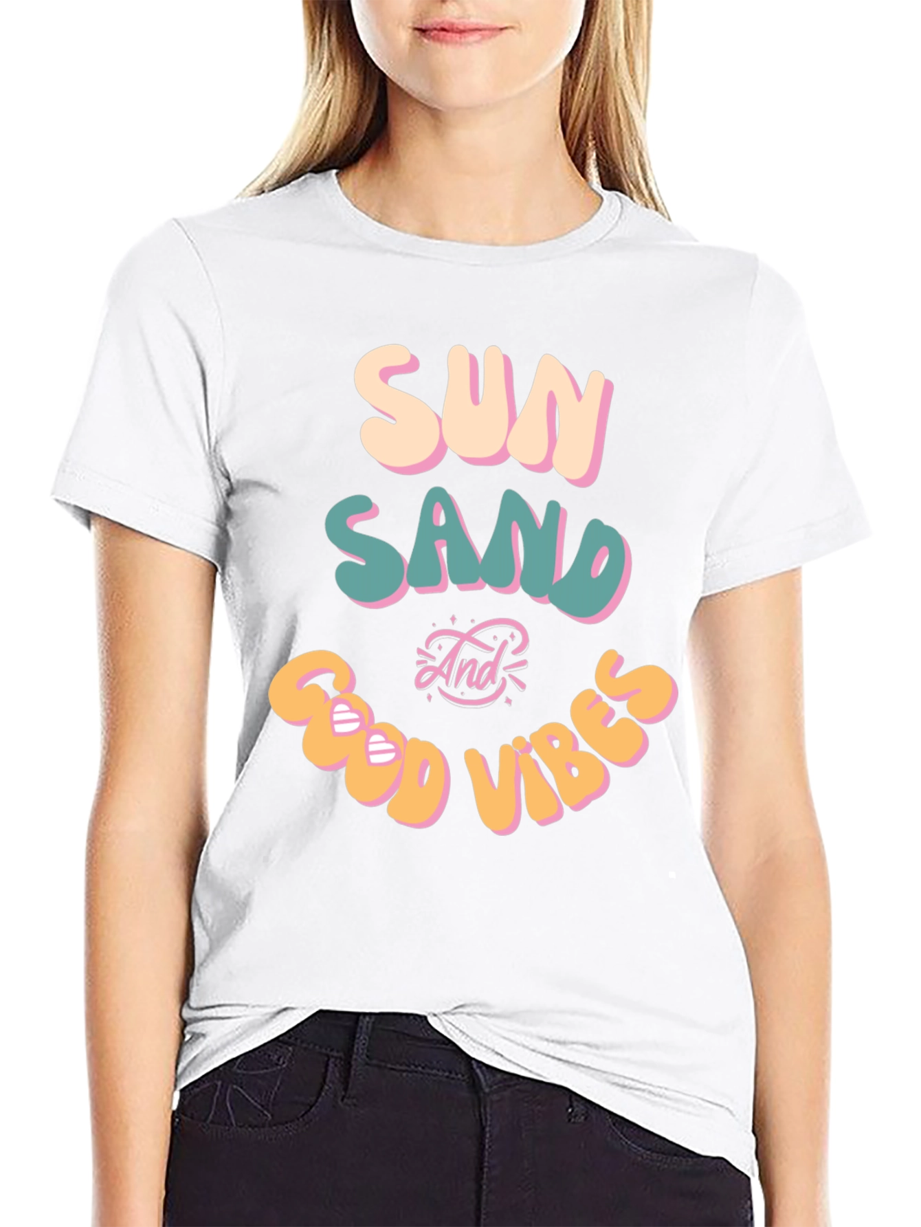 Sun Sand Good Vibes Graphic T-Shirt