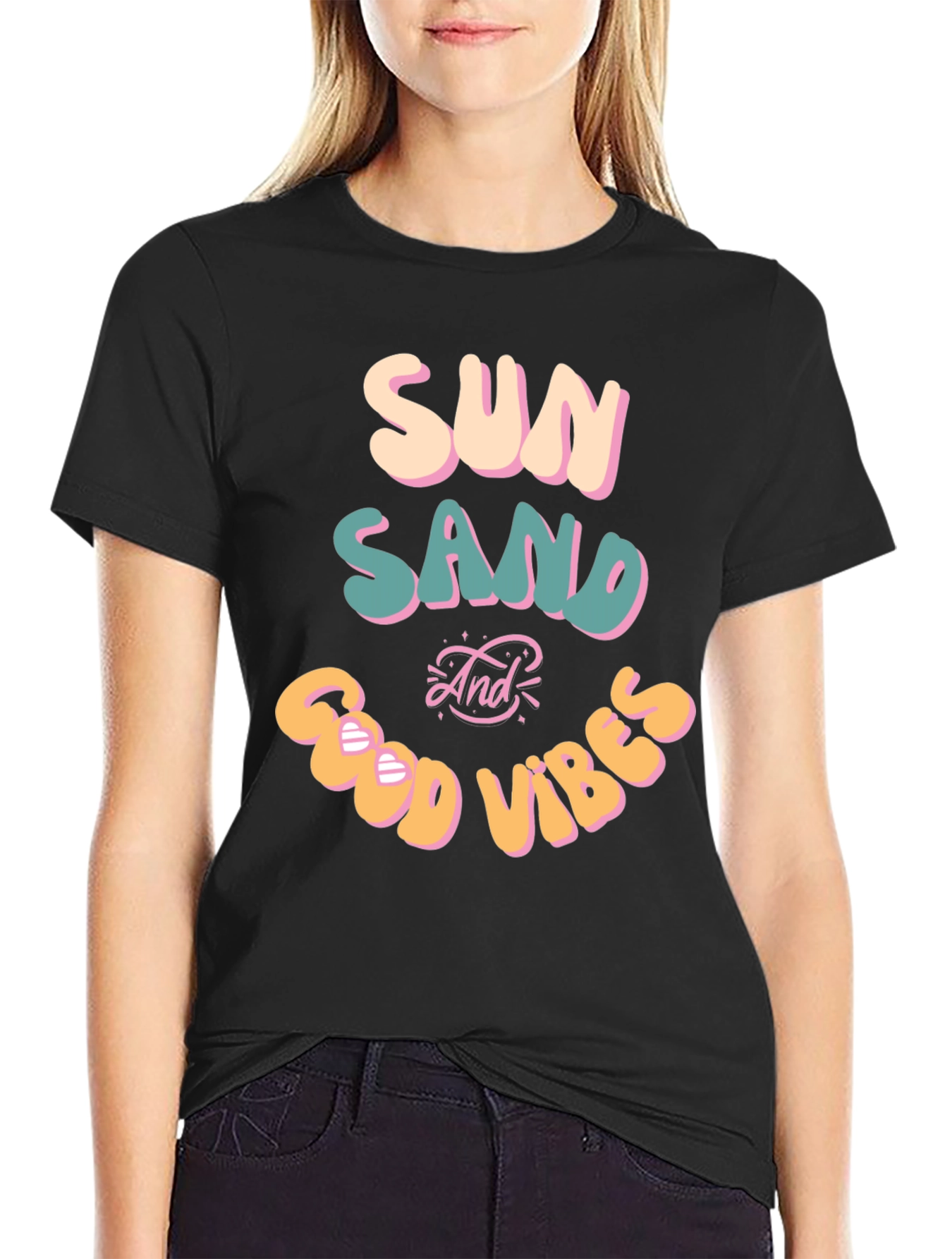 Sun Sand Good Vibes Graphic T-Shirt