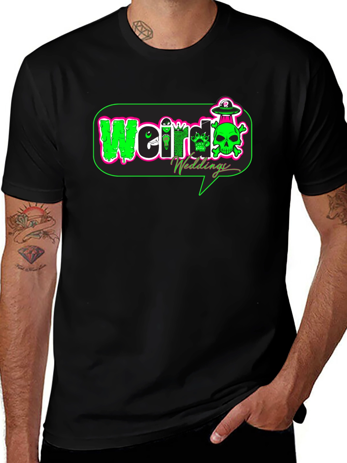 Weird Weddings Black Graphic Tee