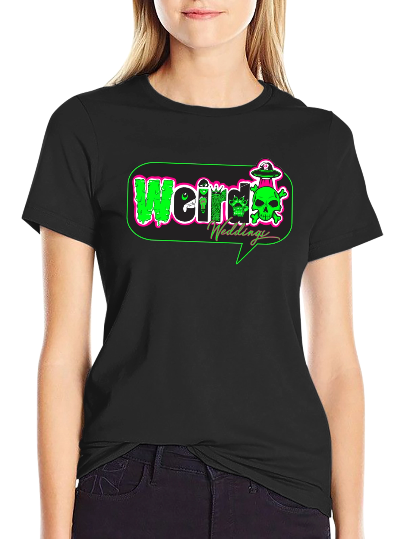 Weird Weddings Black Graphic Tee