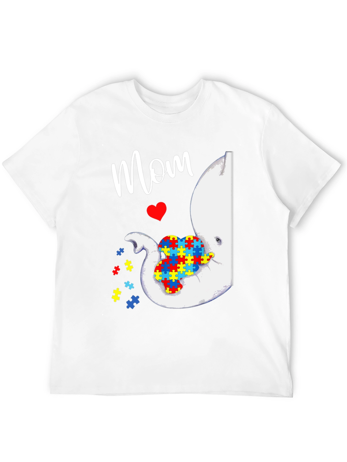 Autism Awareness Elephant Mom T-Shirt