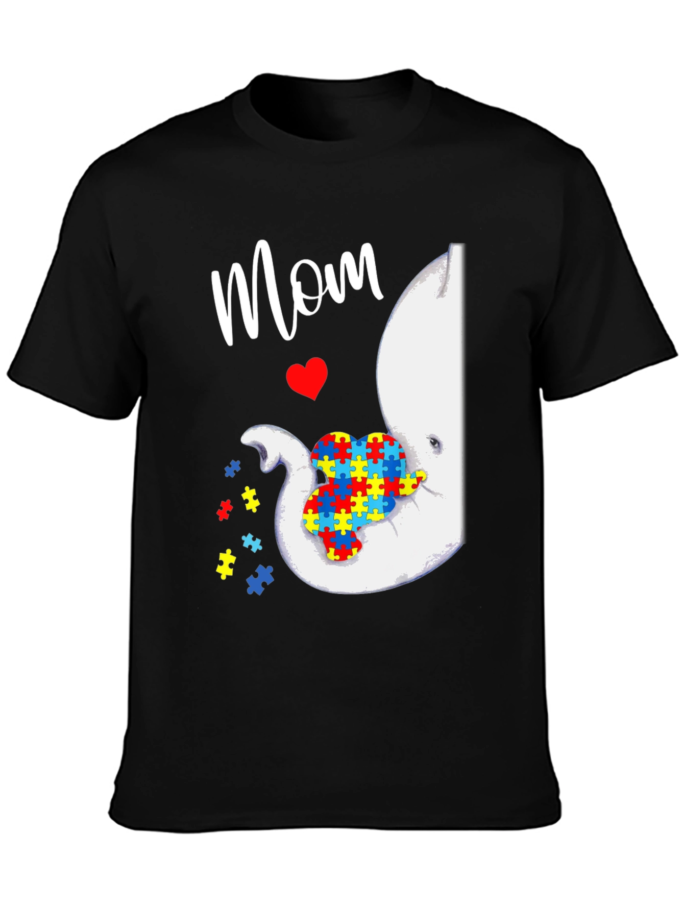 Autism Awareness Elephant Mom T-Shirt