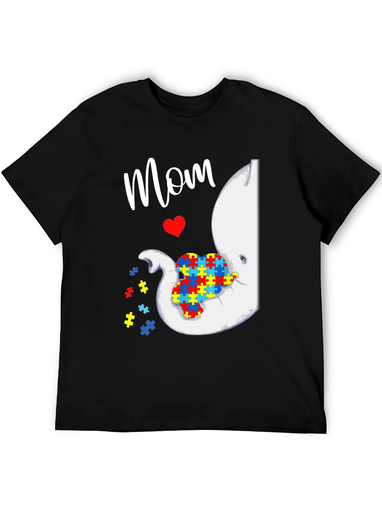 Autism Awareness Elephant Mom T-Shirt