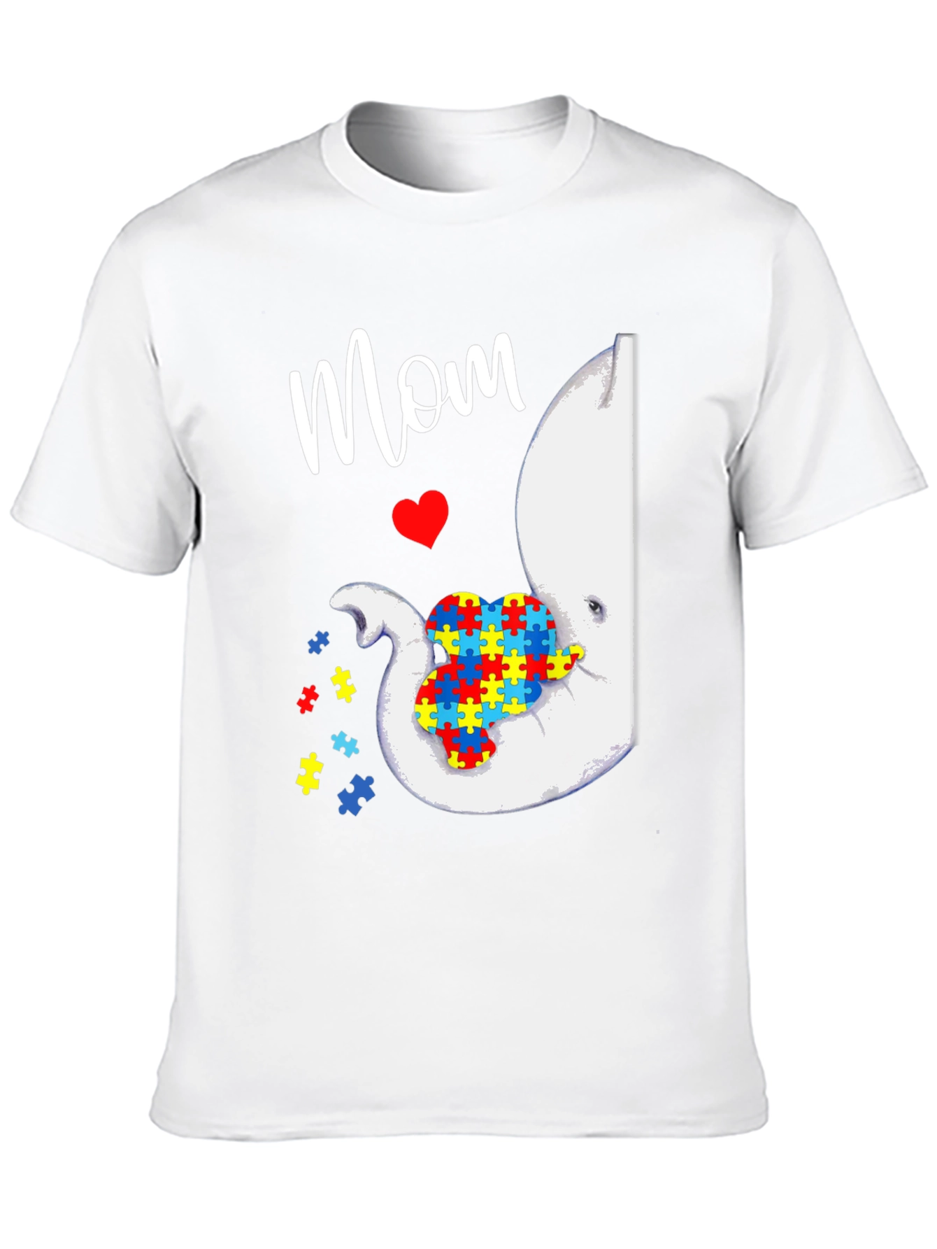 Autism Awareness Elephant Mom T-Shirt