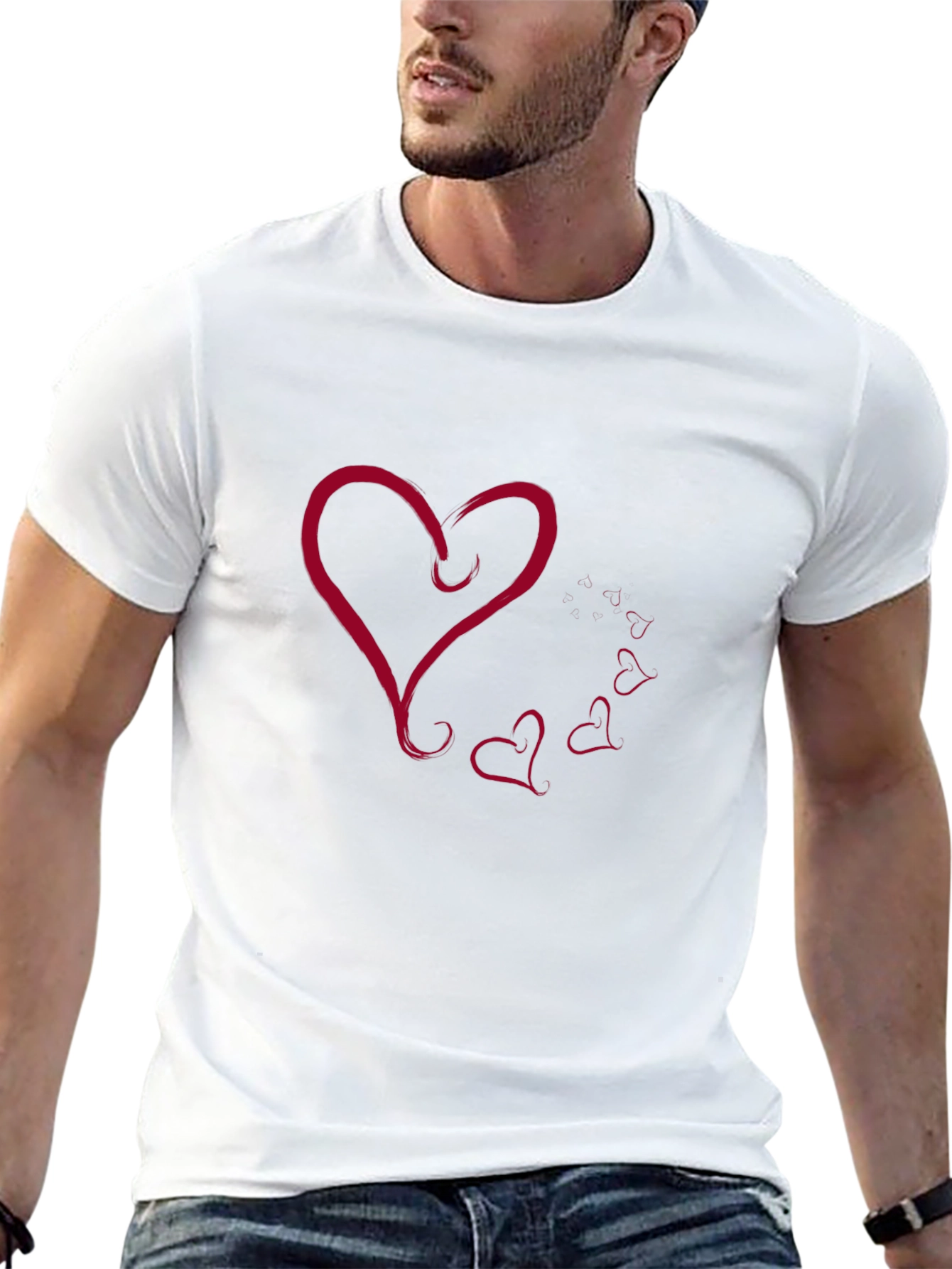 Heart Graphic Black T-Shirt