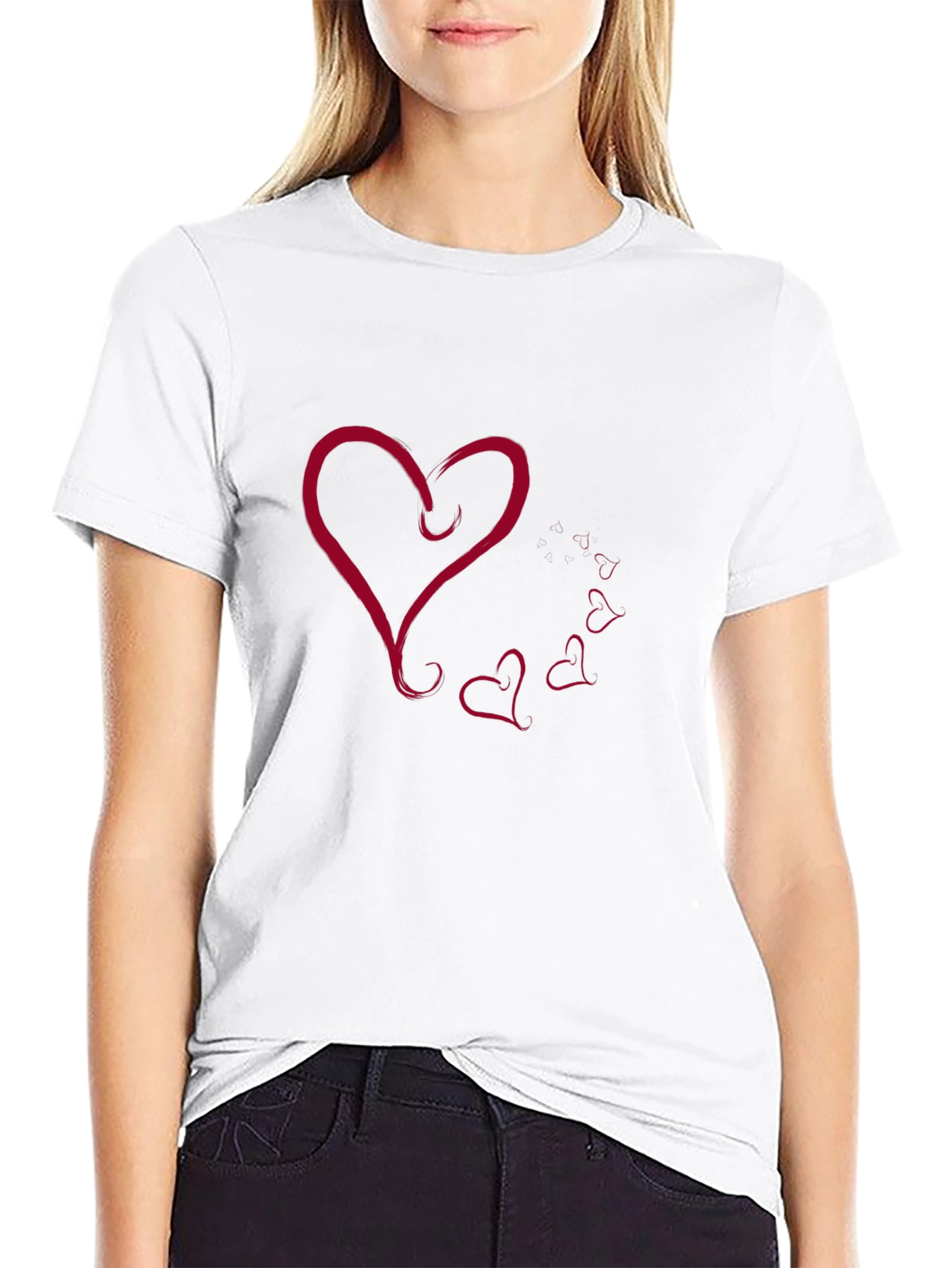Heart Graphic Black T-Shirt