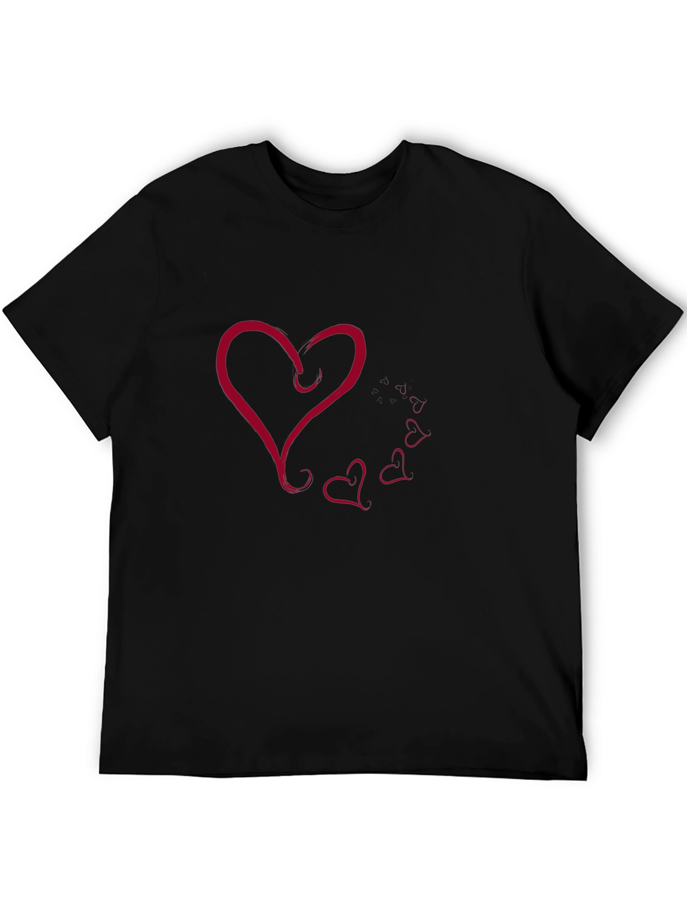 Heart Graphic Black T-Shirt