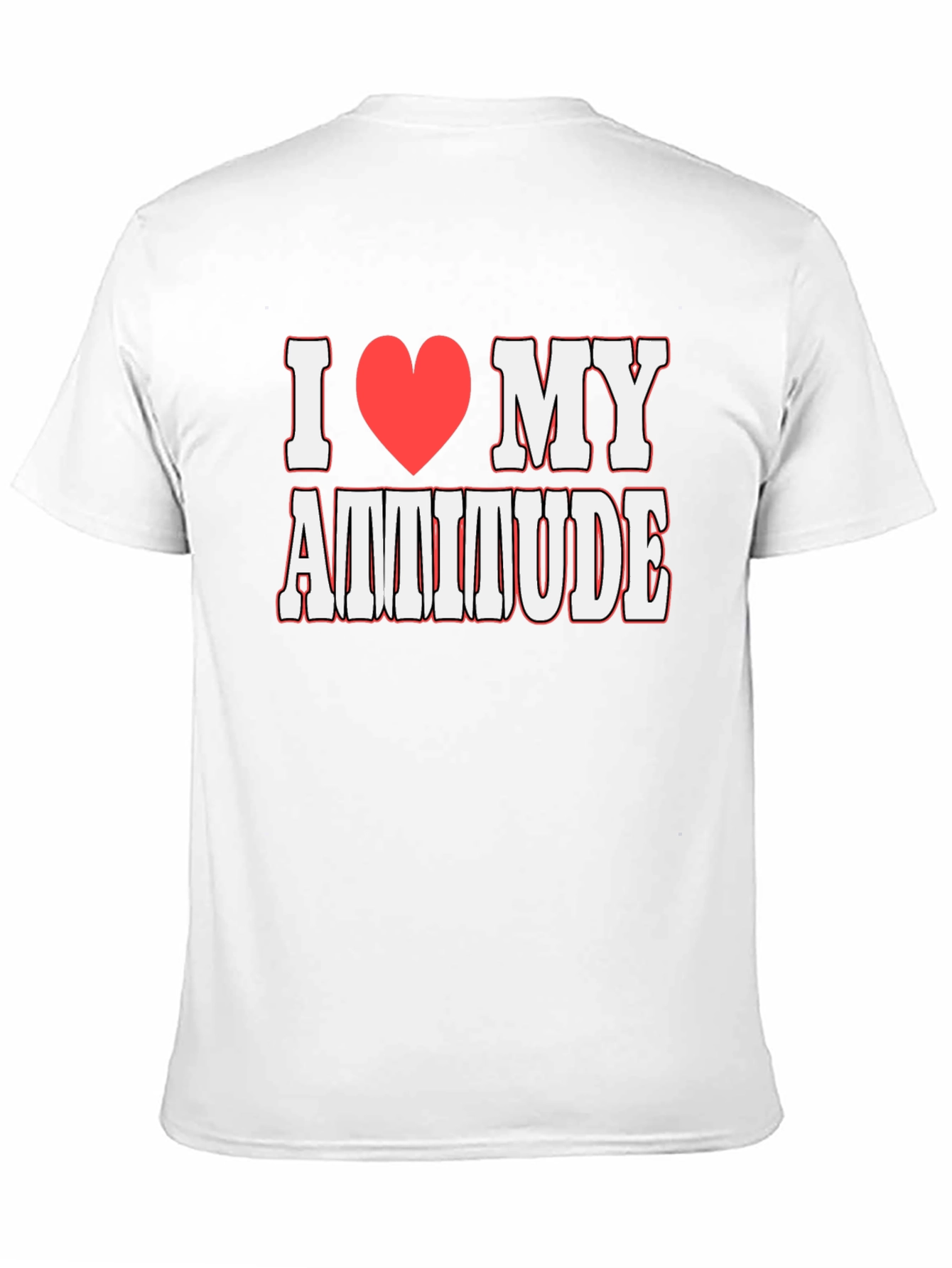I Heart My Attitude Graphic T-Shirt - Black