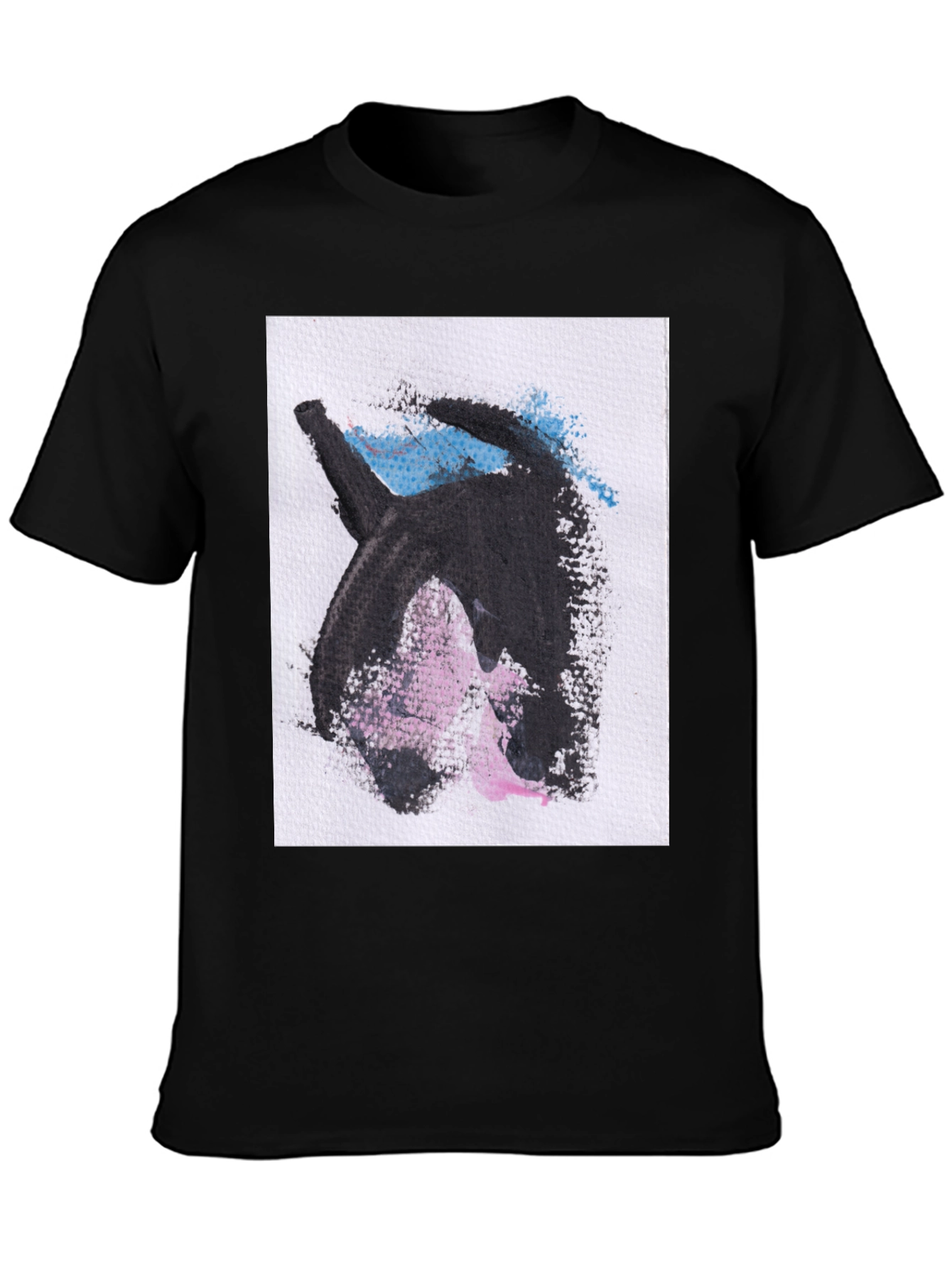 Abstract Graphic Print Black Casual T-Shirt