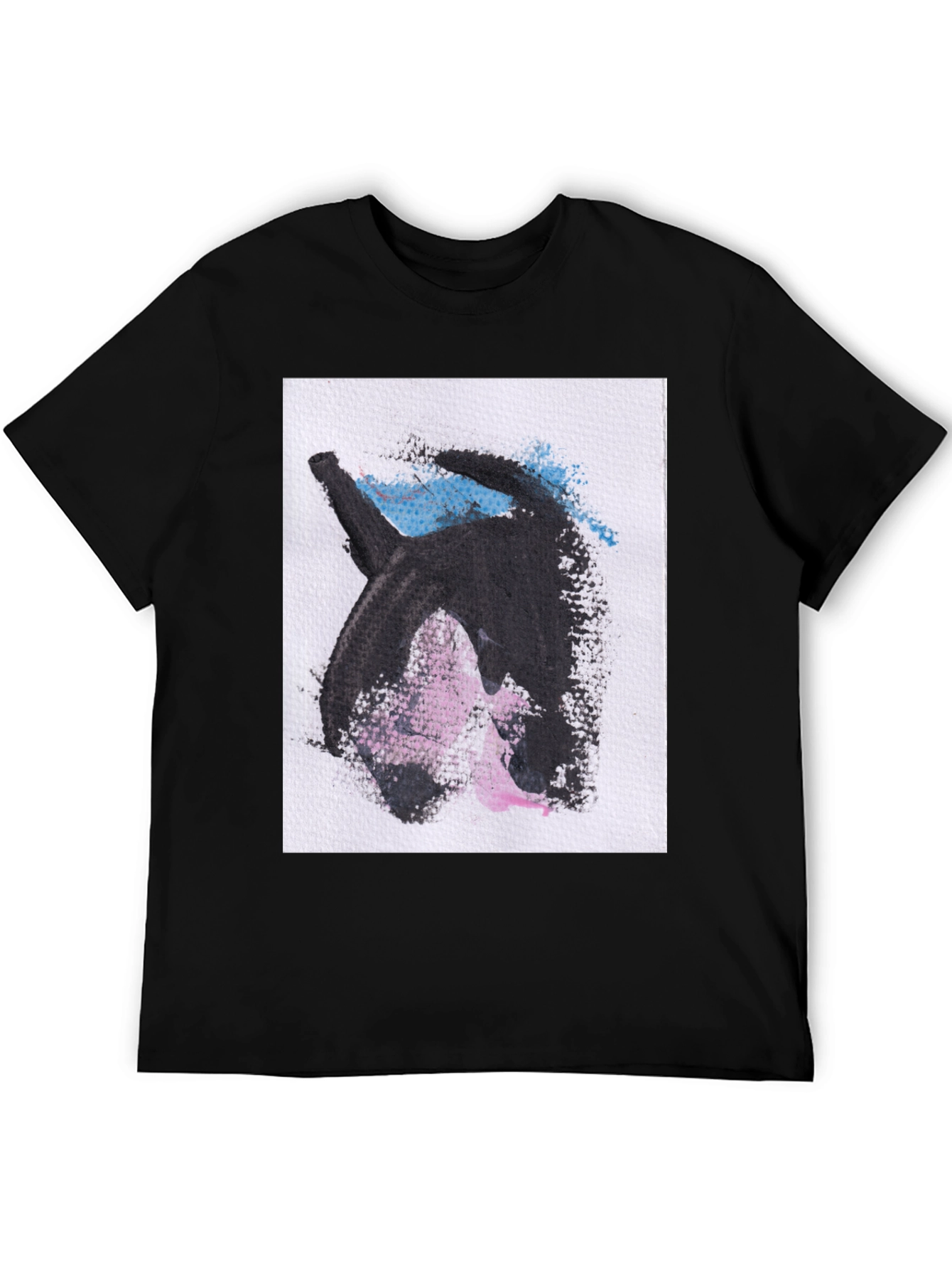 Abstract Graphic Print Black Casual T-Shirt