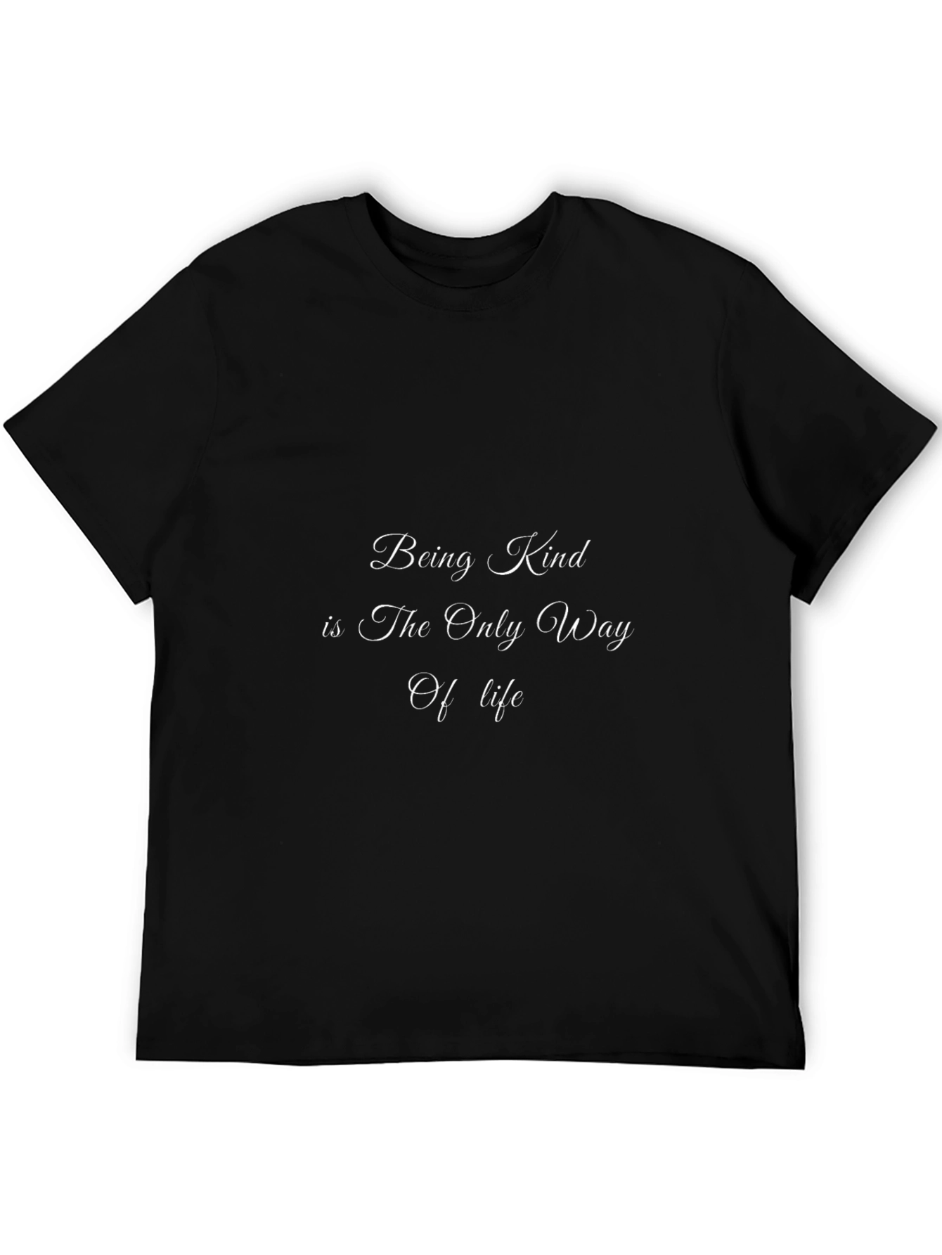 Kindness Quote Black Tee - Soft and Stylish
