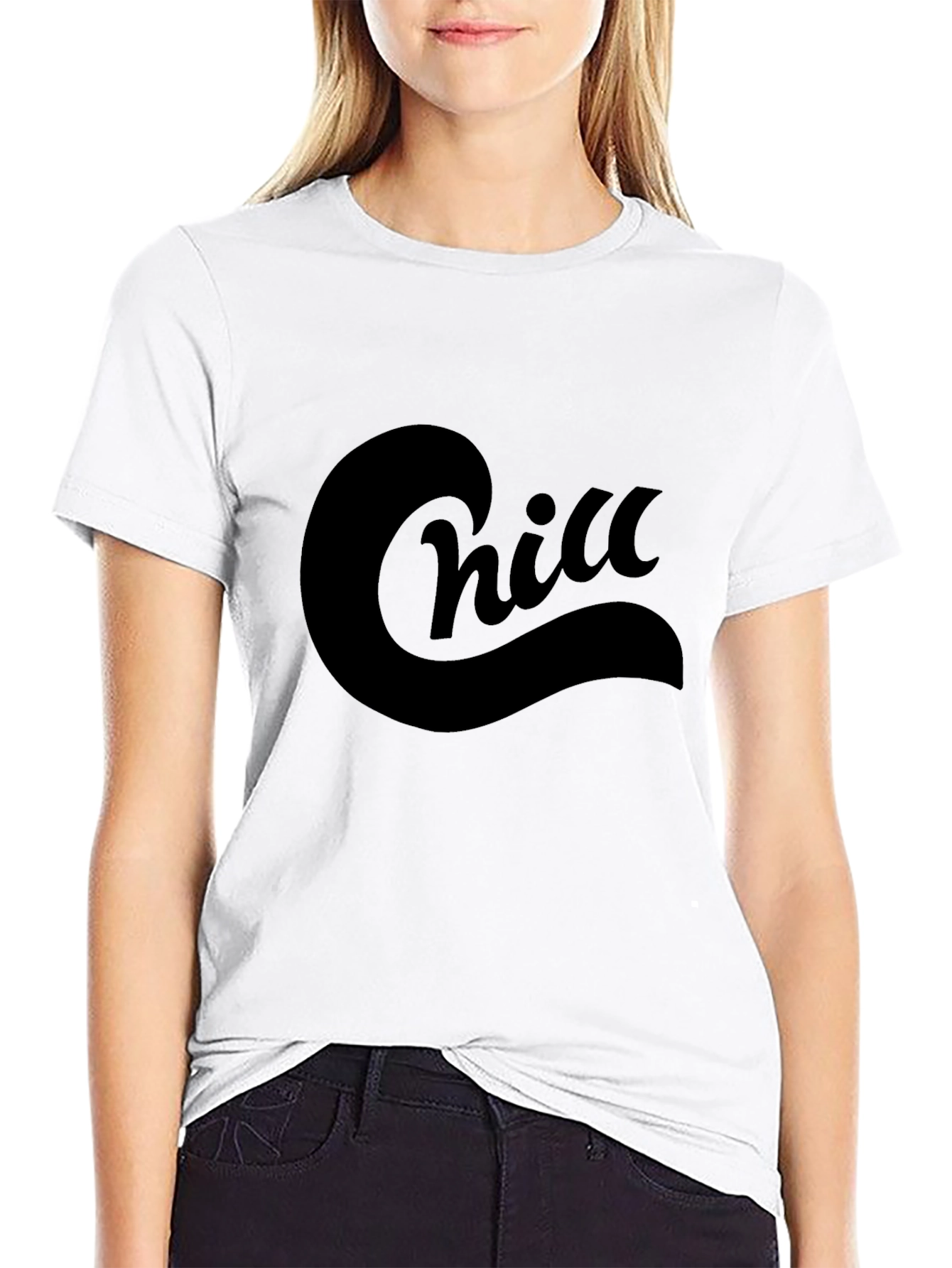Chill Graphic Tee - Black Cotton Comfort