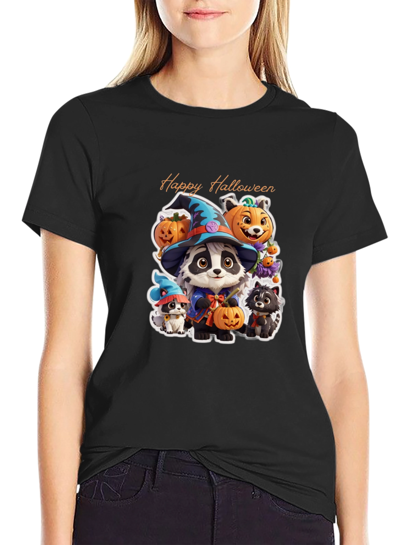 Halloween Cute Animal Cartoon T-Shirt