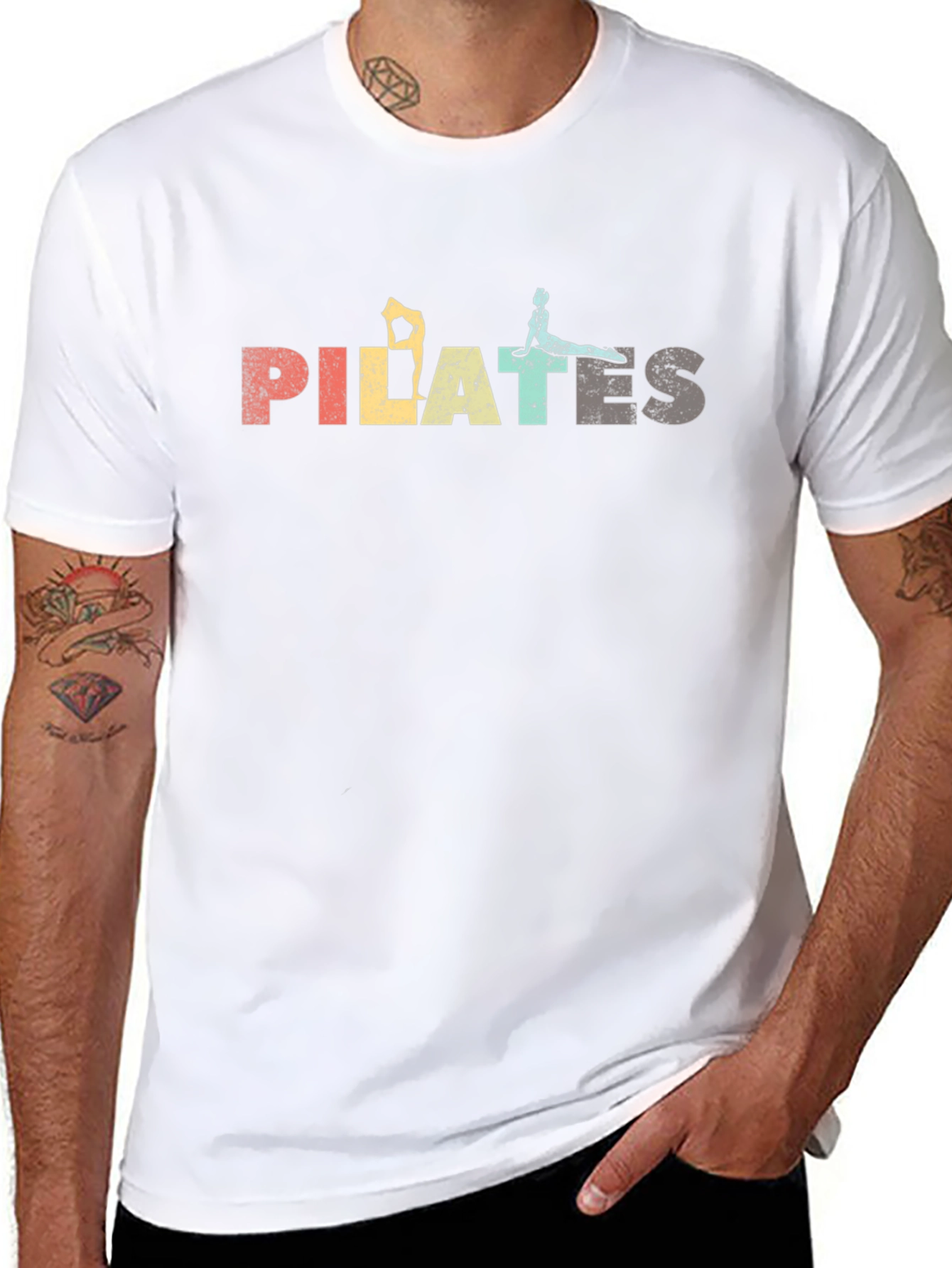 Pilates Retro Graphic T-Shirt - Black
