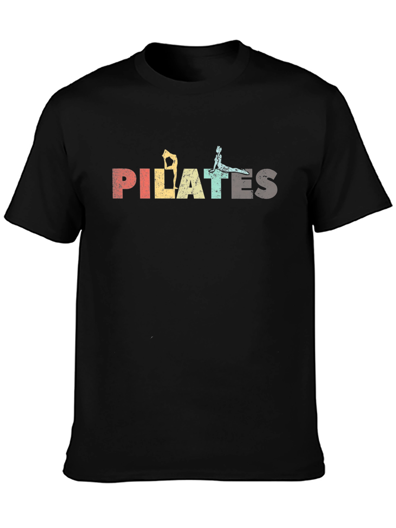 Pilates Retro Graphic T-Shirt - Black