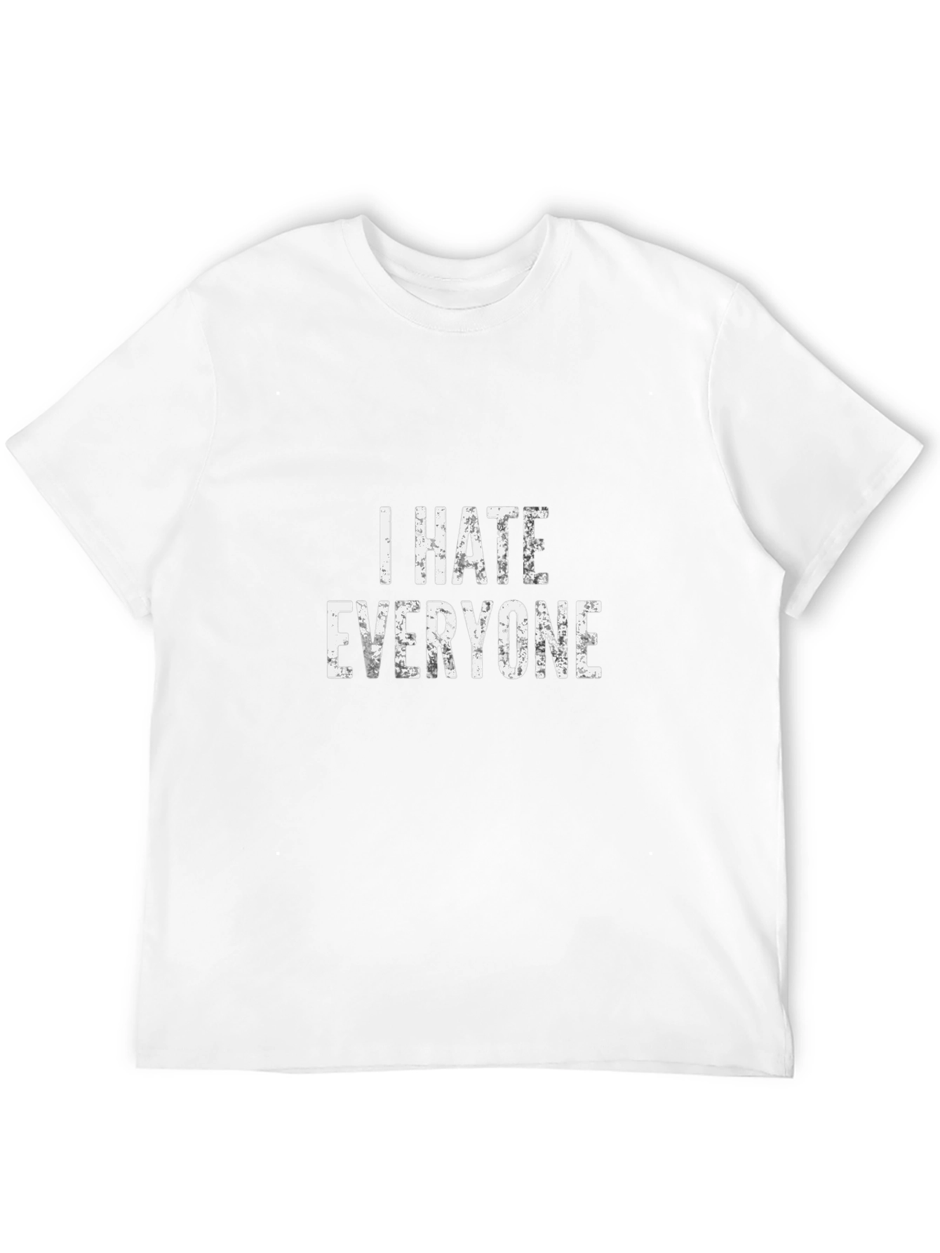 I Hate Everyone Graphic Print Black T-Shirt