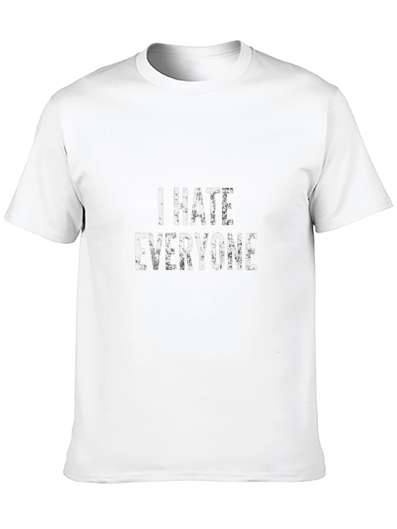 I Hate Everyone Graphic Print Black T-Shirt