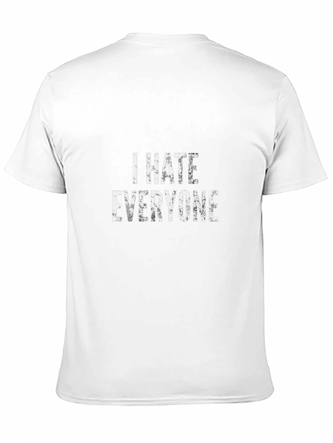 I Hate Everyone Graphic Print Black T-Shirt