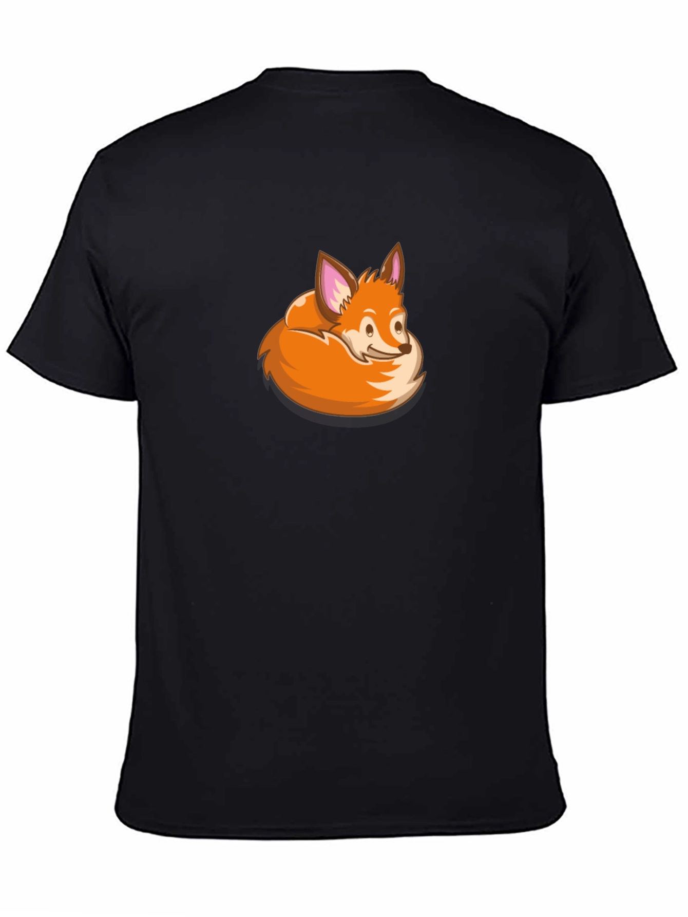 Fox Graphic Print Black T-Shirt