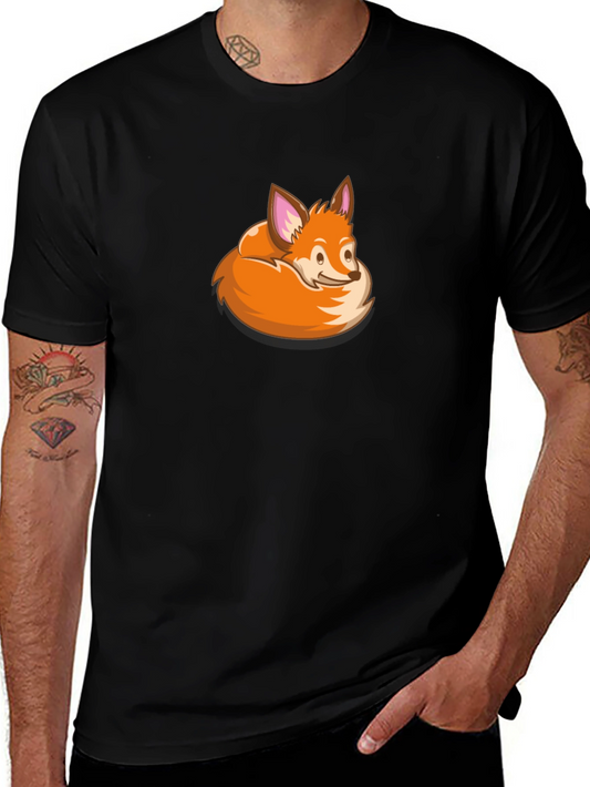 Fox Graphic Print Black T-Shirt