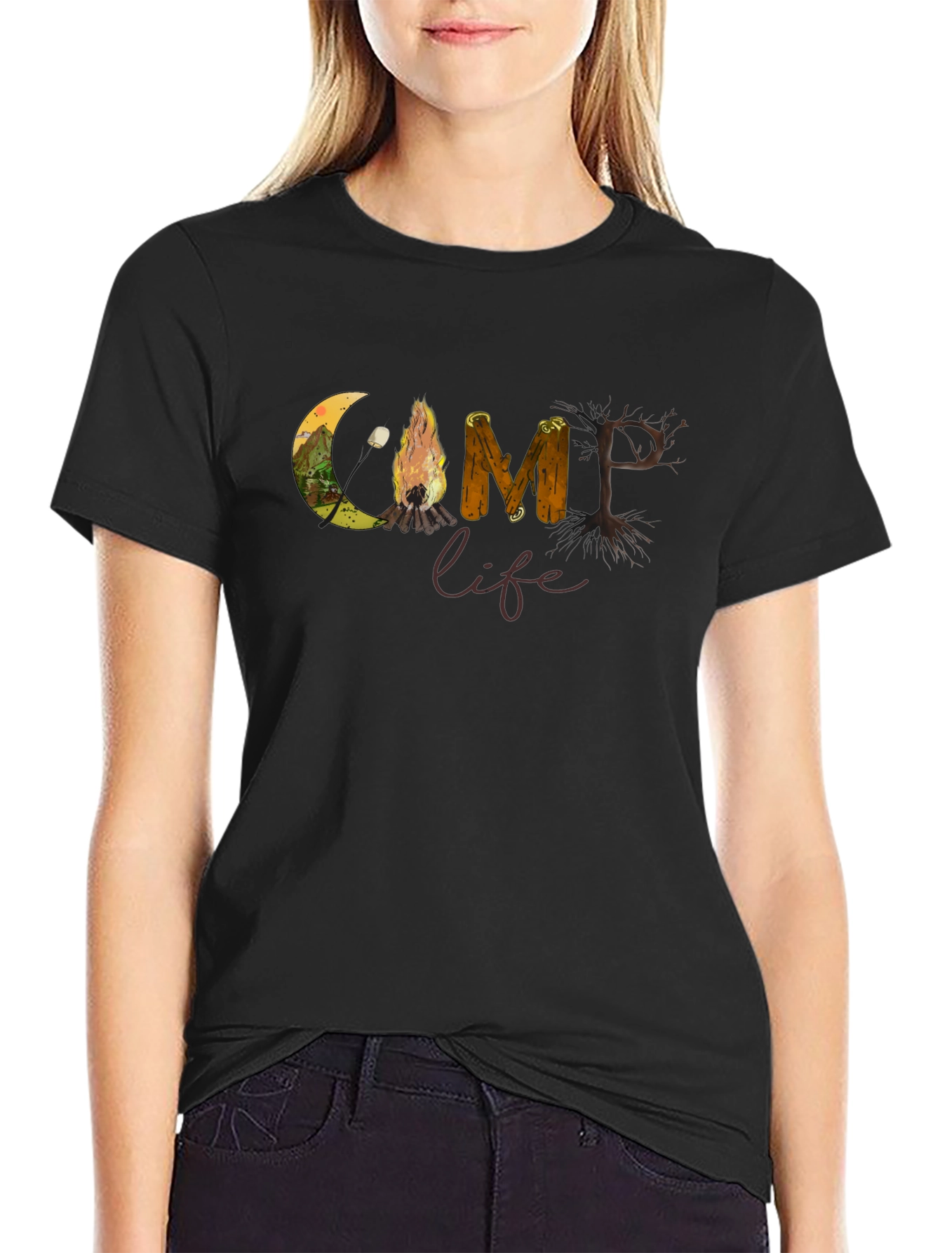 Camp Life Graphic T-Shirt Nature Inspired Tee