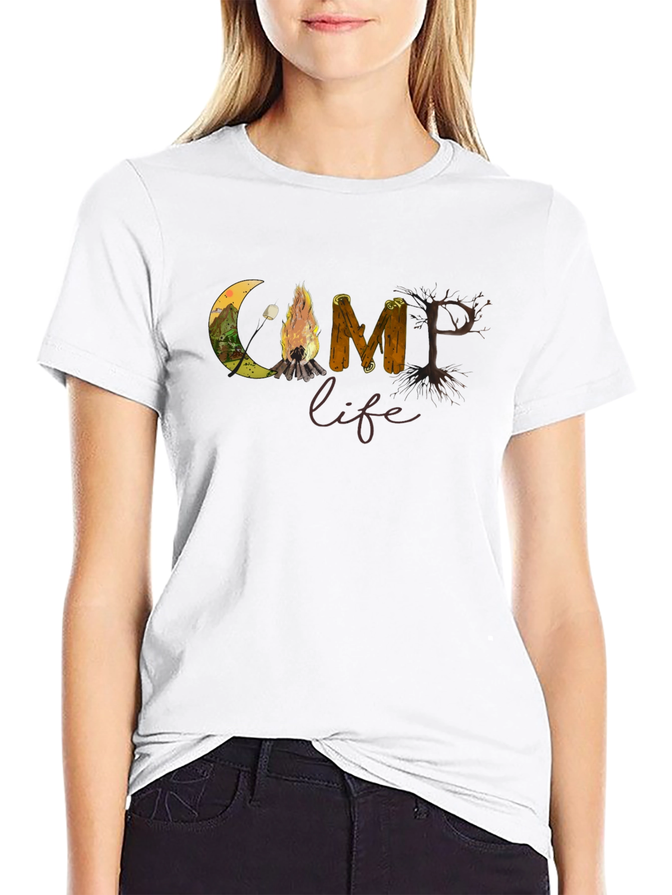 Camp Life Graphic T-Shirt Nature Inspired Tee