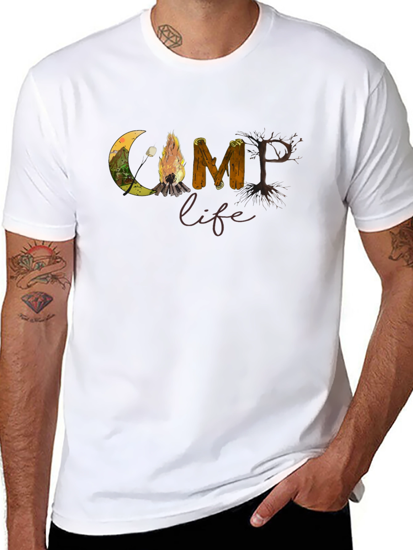 Camp Life Graphic T-Shirt Nature Inspired Tee