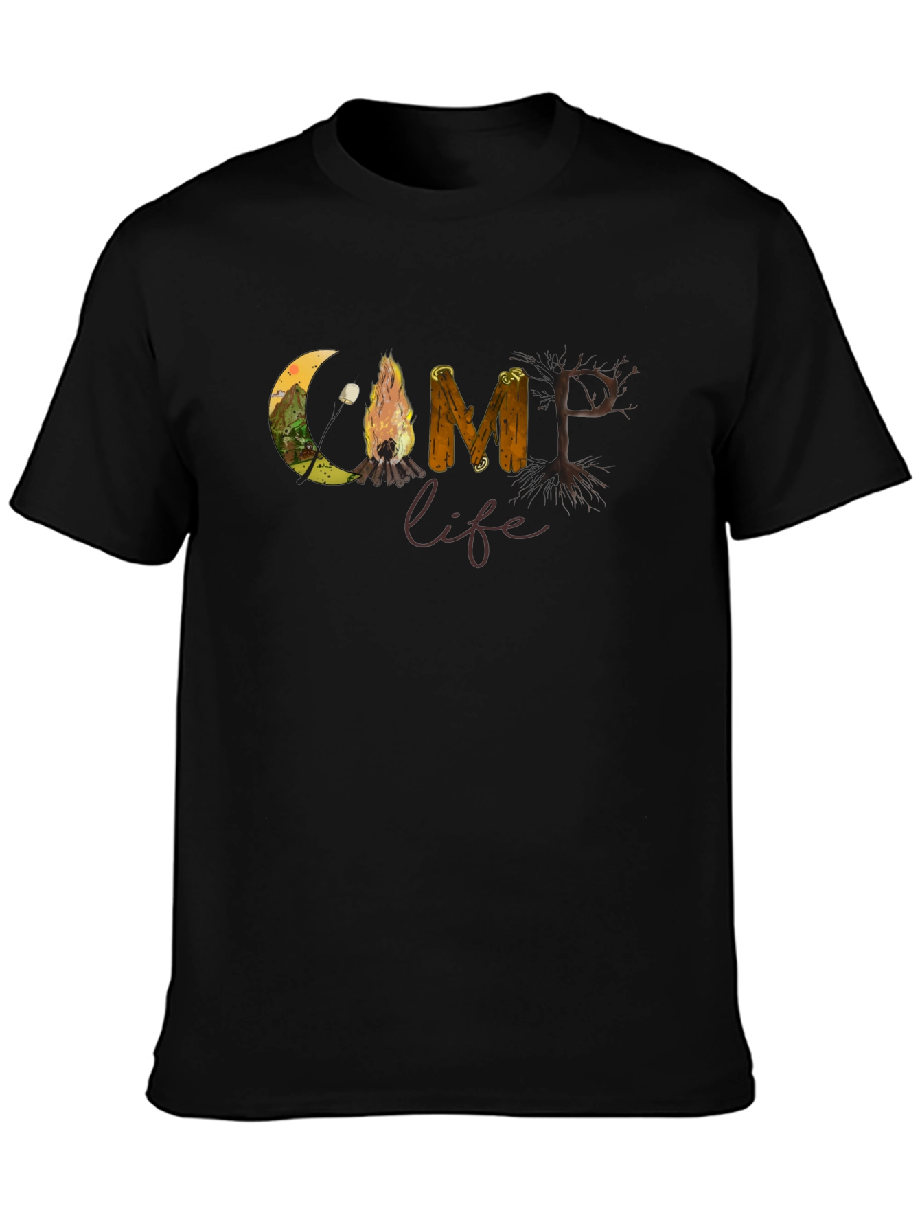 Camp Life Graphic T-Shirt Nature Inspired Tee