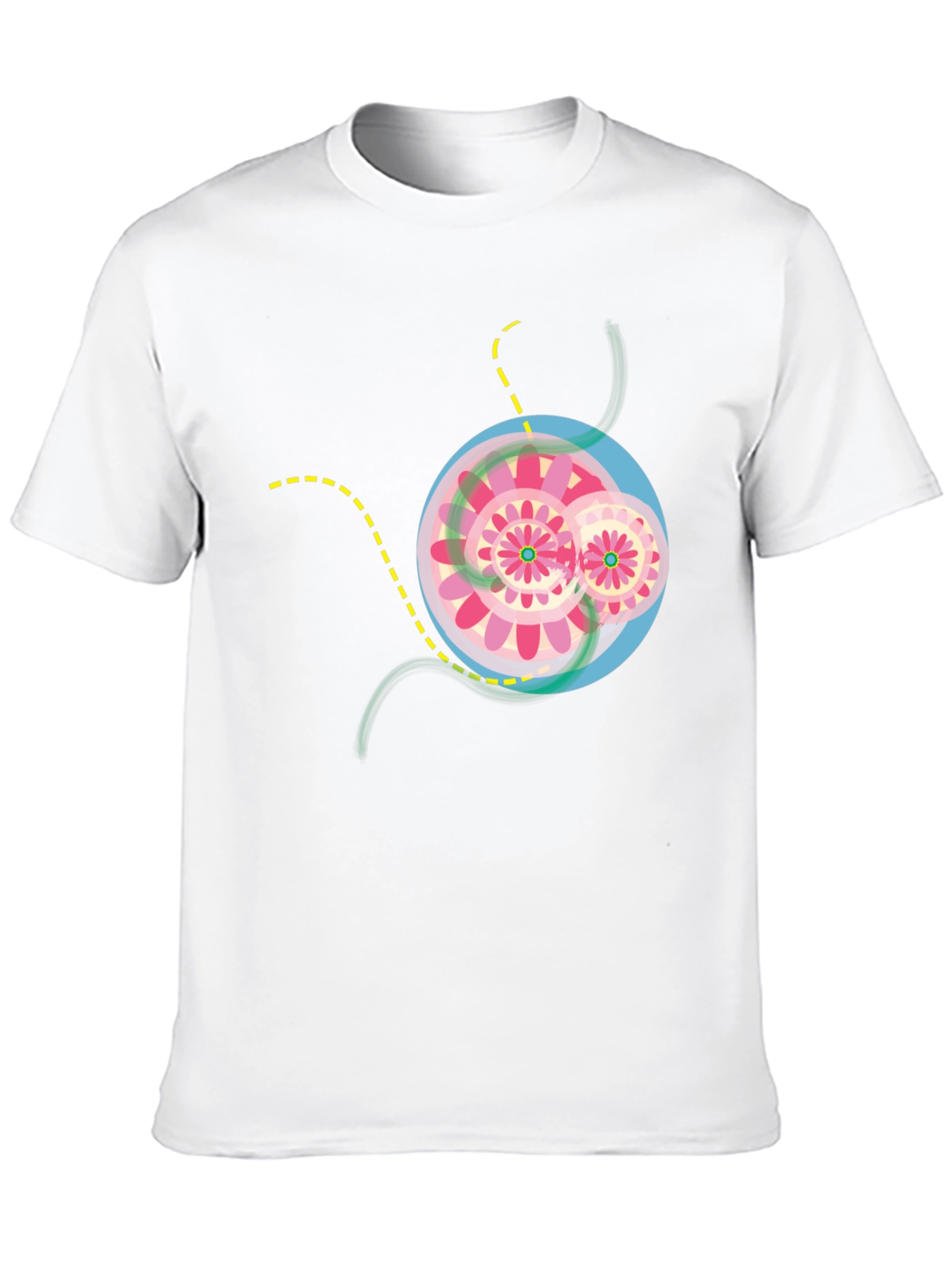 Modern Graphic Print Black Tee