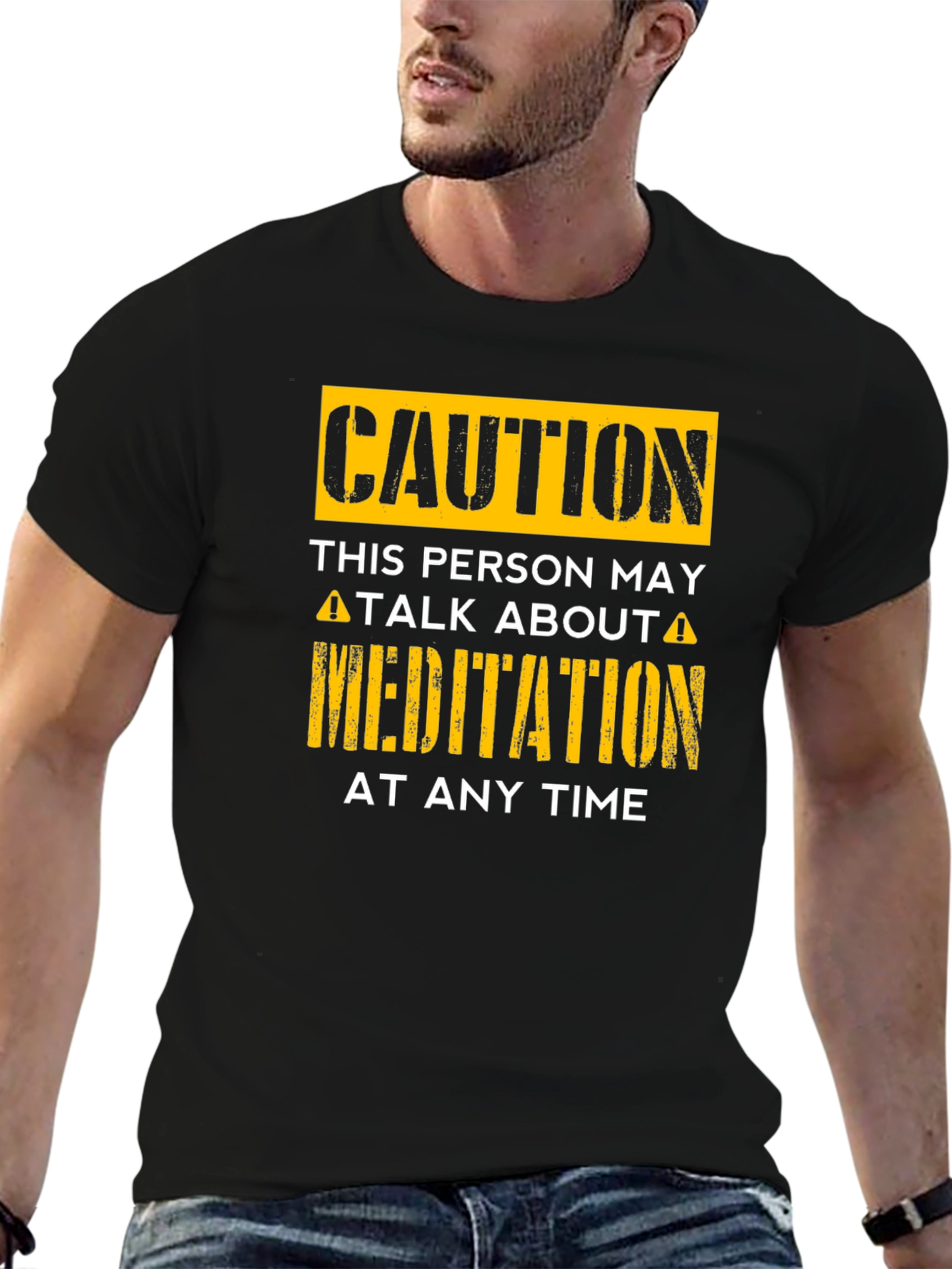 Caution Meditation T-Shirt - Funny Zen Gift Idea