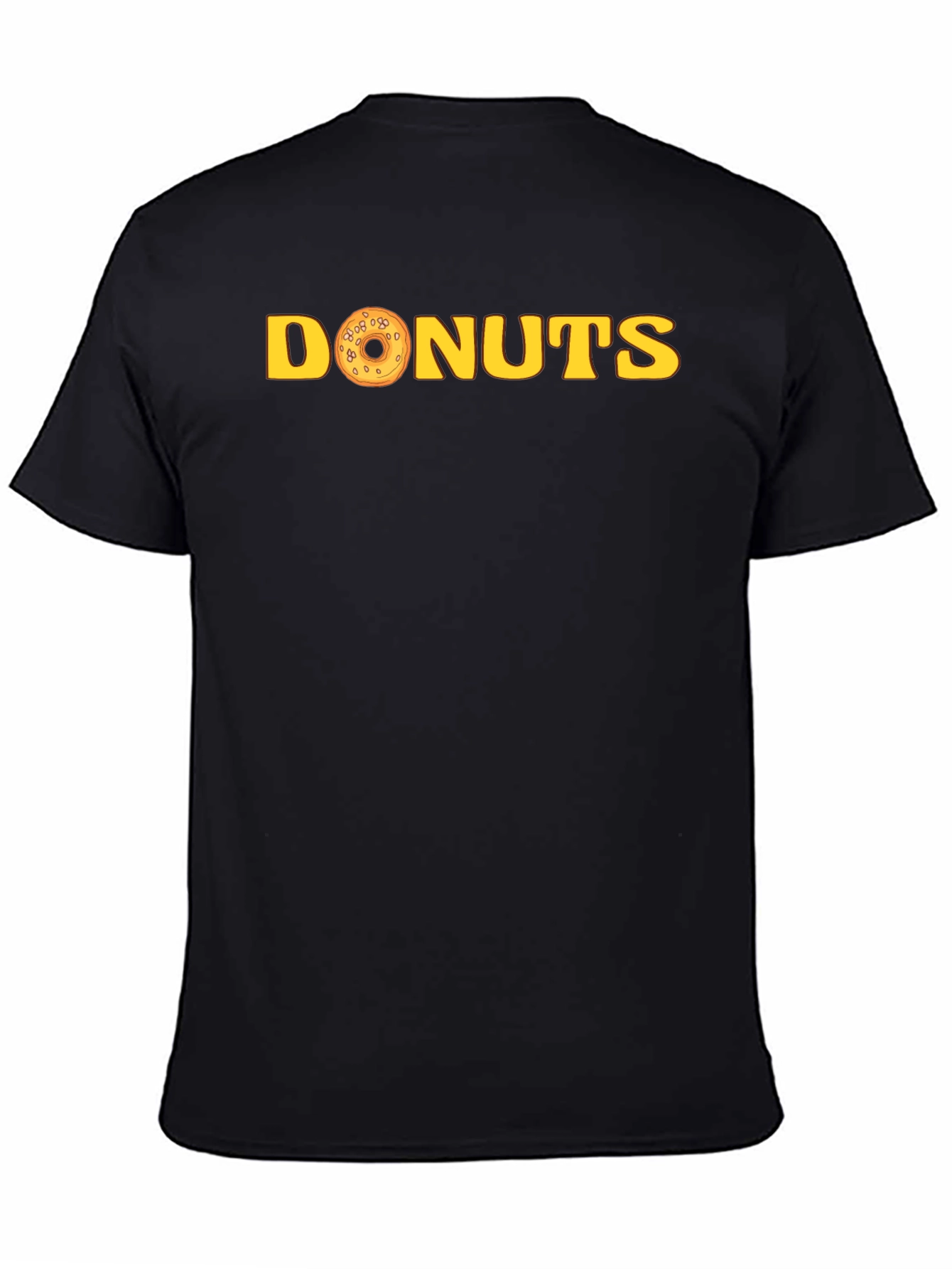 Donuts Graphic Tee - Black Cotton T-Shirt