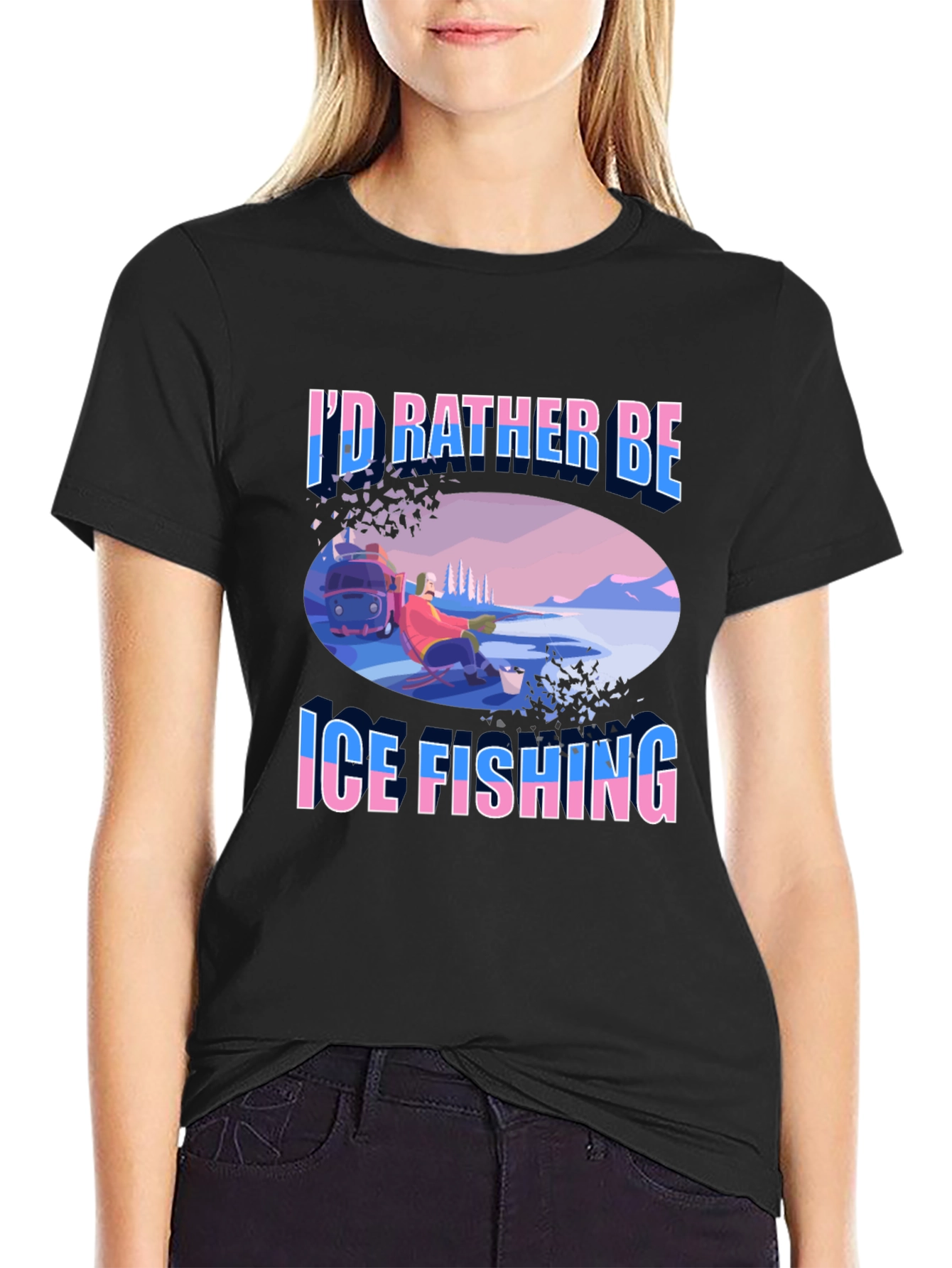 Ice Fishing T-Shirt - Funny Fisherman Tee