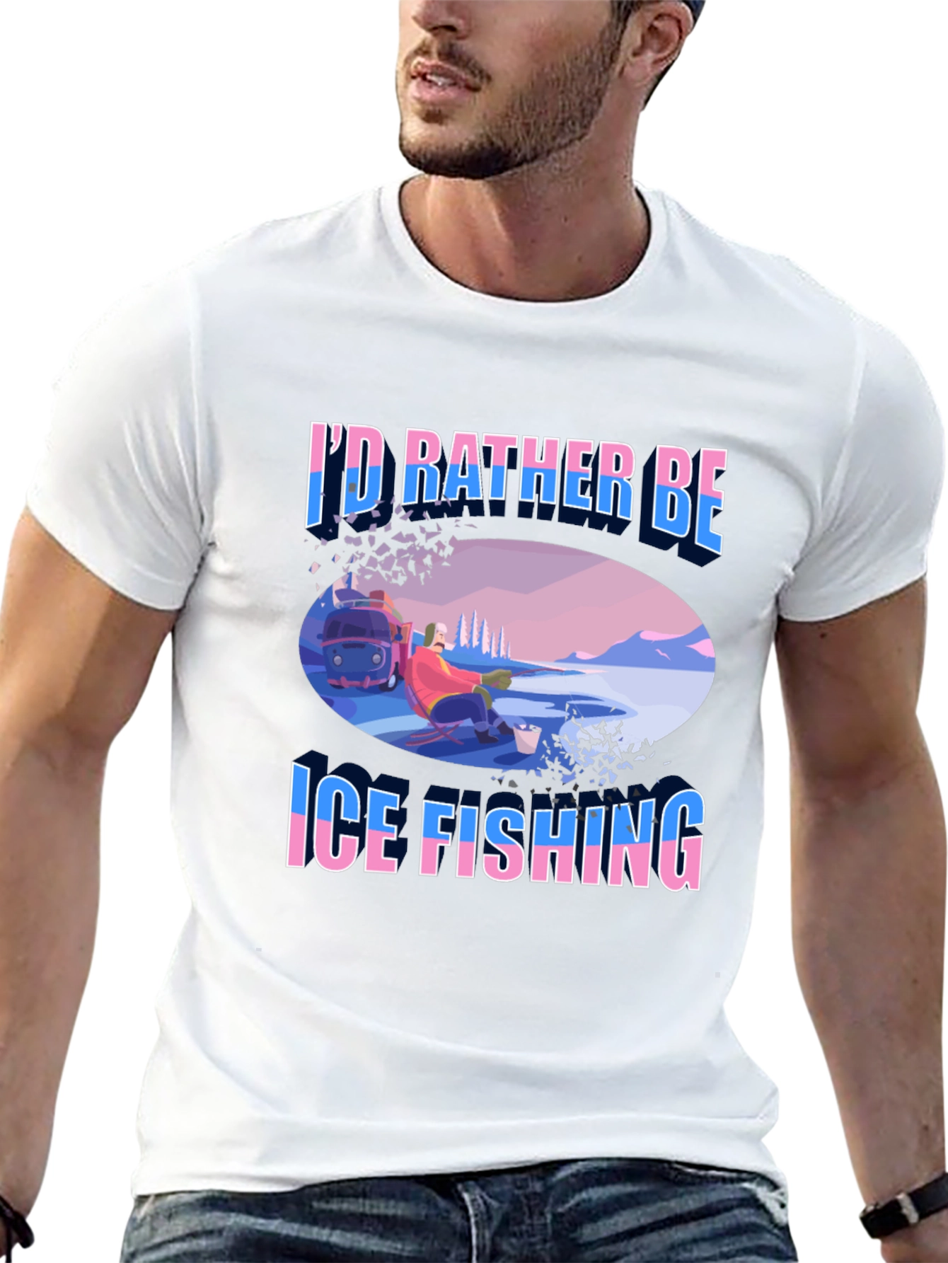 Ice Fishing T-Shirt - Funny Fisherman Tee