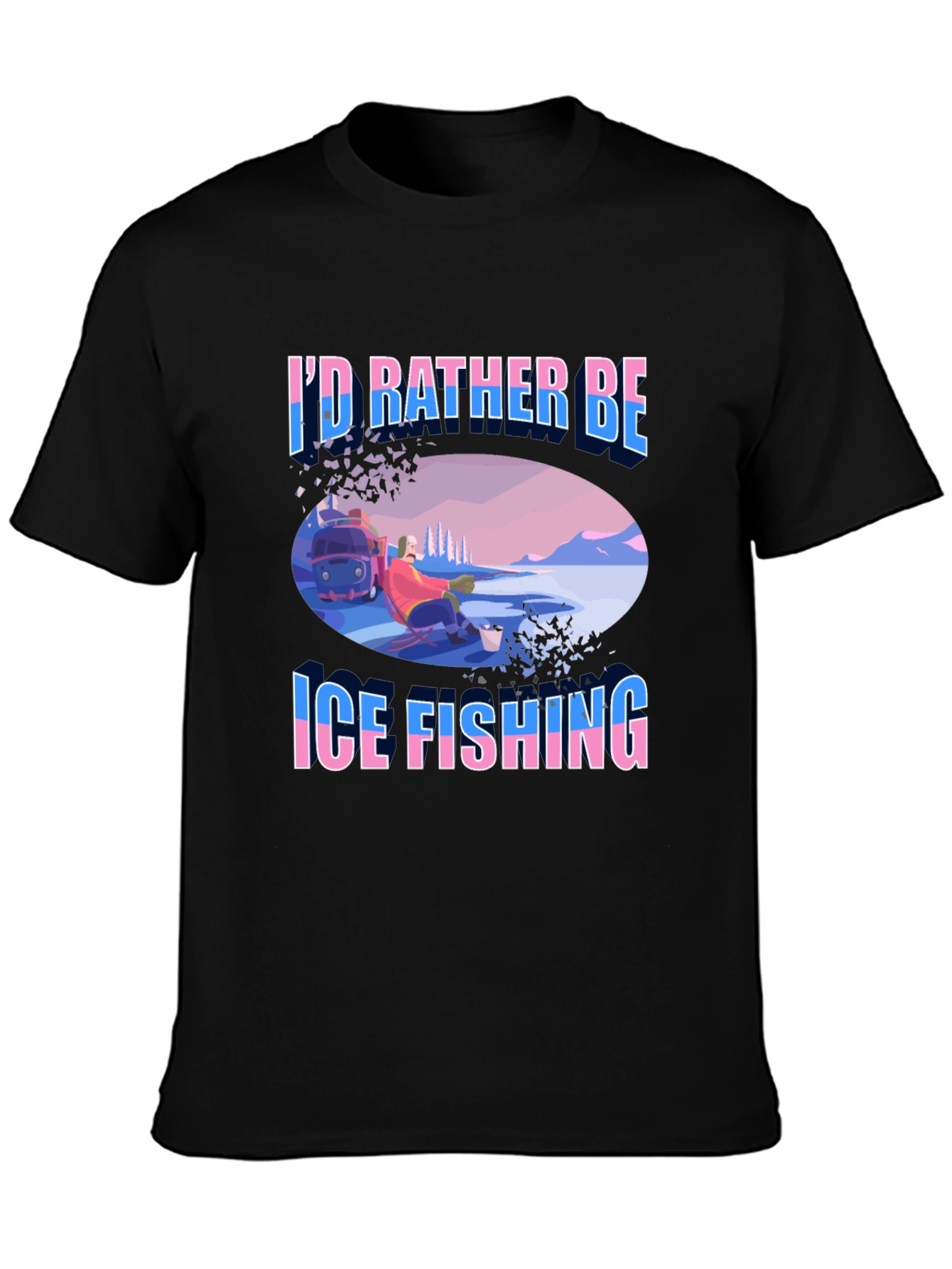 Ice Fishing T-Shirt - Funny Fisherman Tee