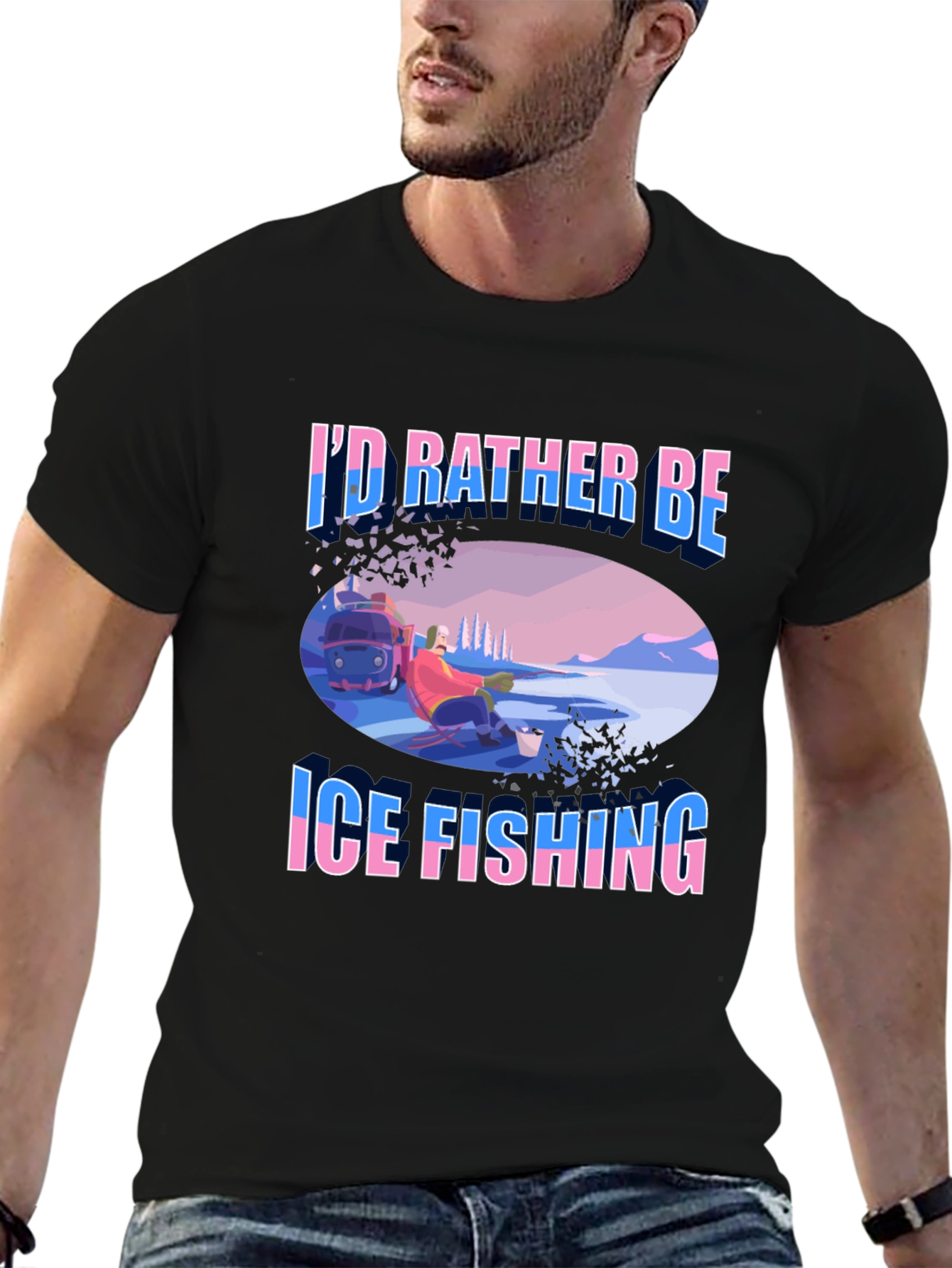Ice Fishing T-Shirt - Funny Fisherman Tee
