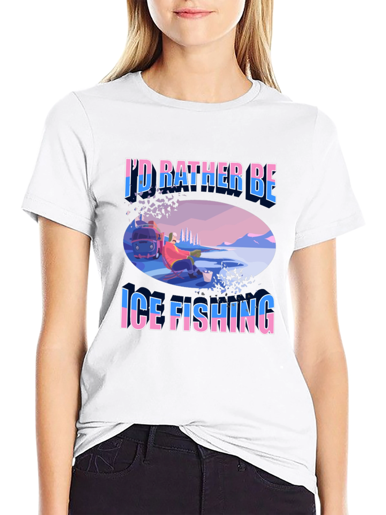 Ice Fishing T-Shirt - Funny Fisherman Tee