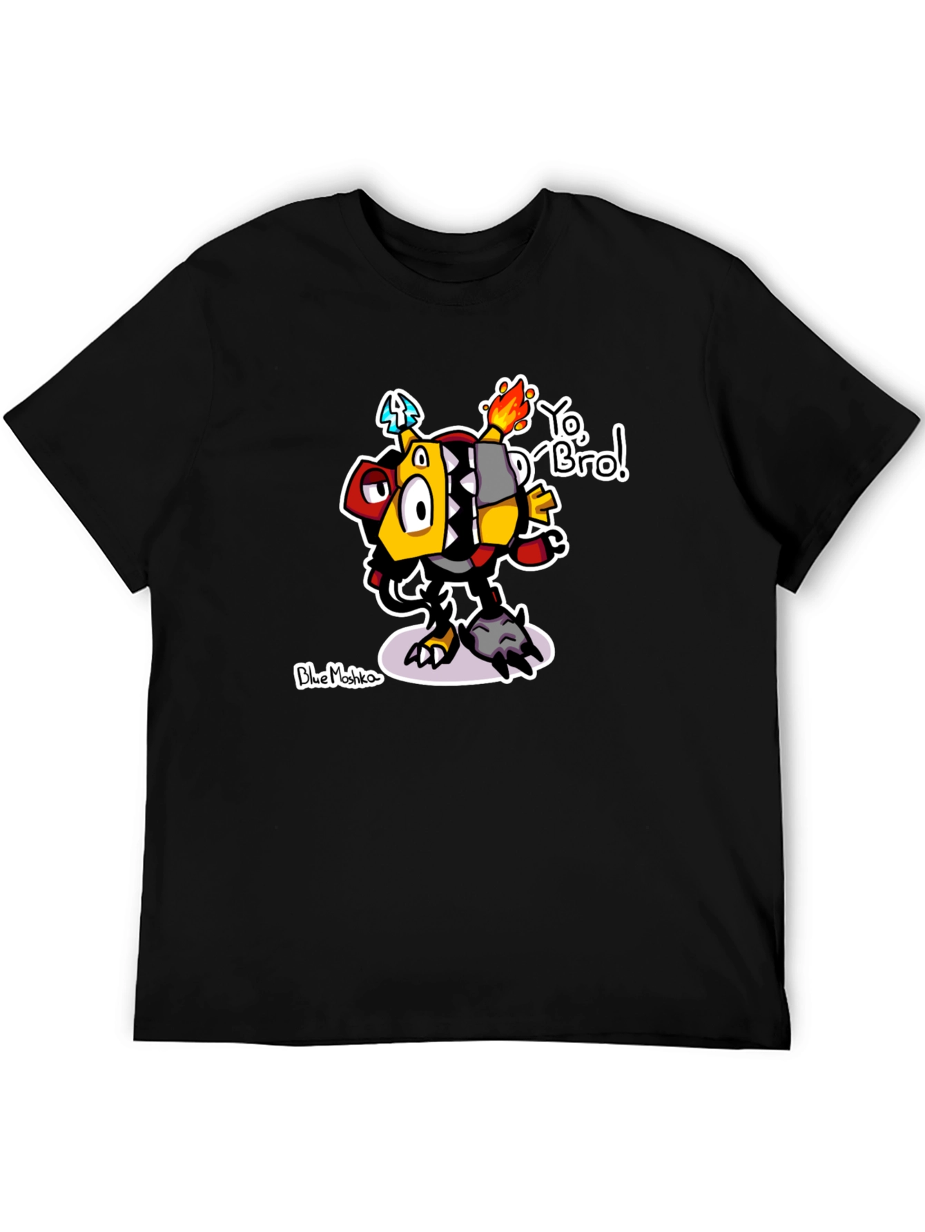 Yo Bro! Graphic T-Shirt - Unique Cartoon Design