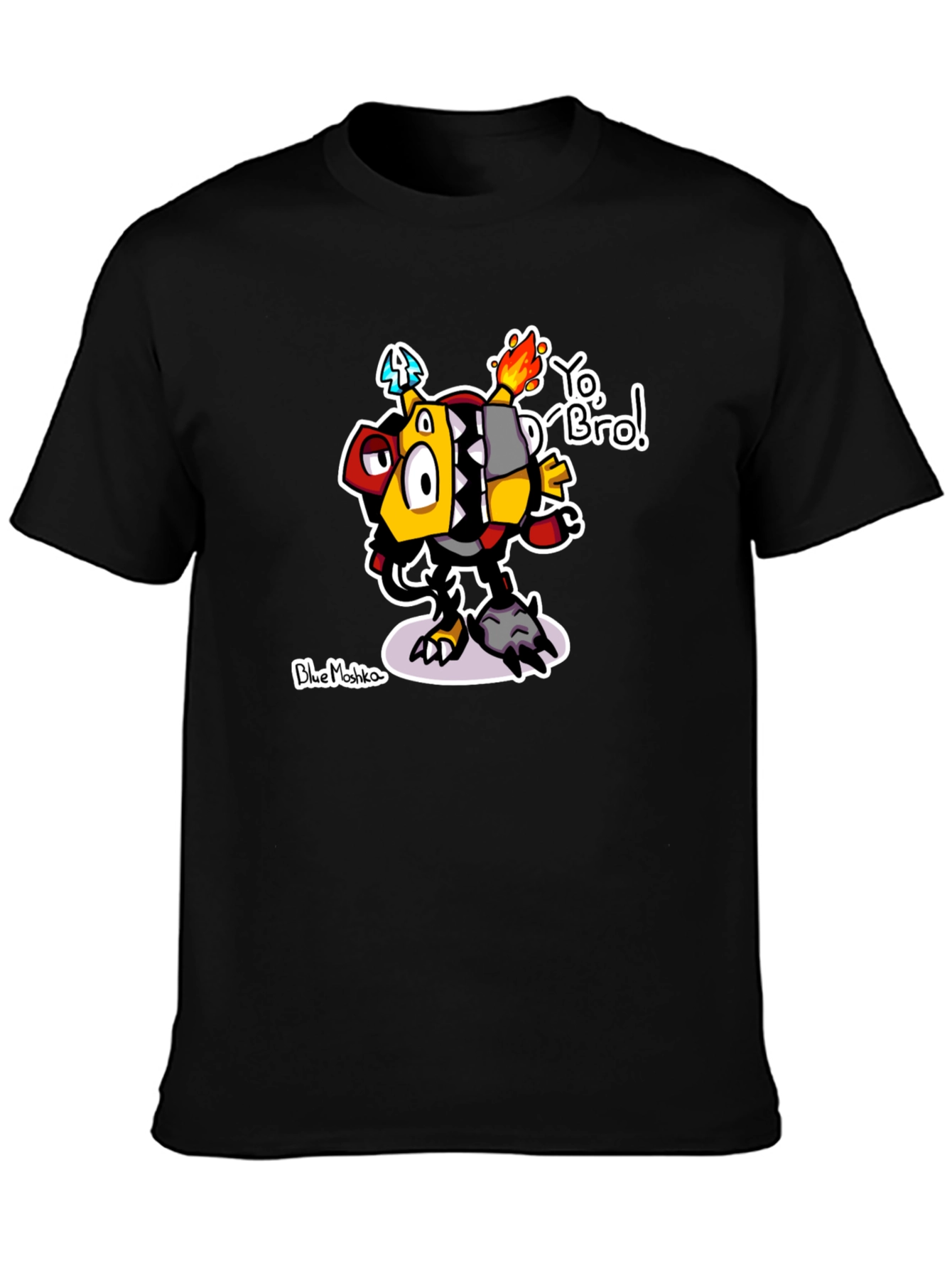 Yo Bro! Graphic T-Shirt - Unique Cartoon Design
