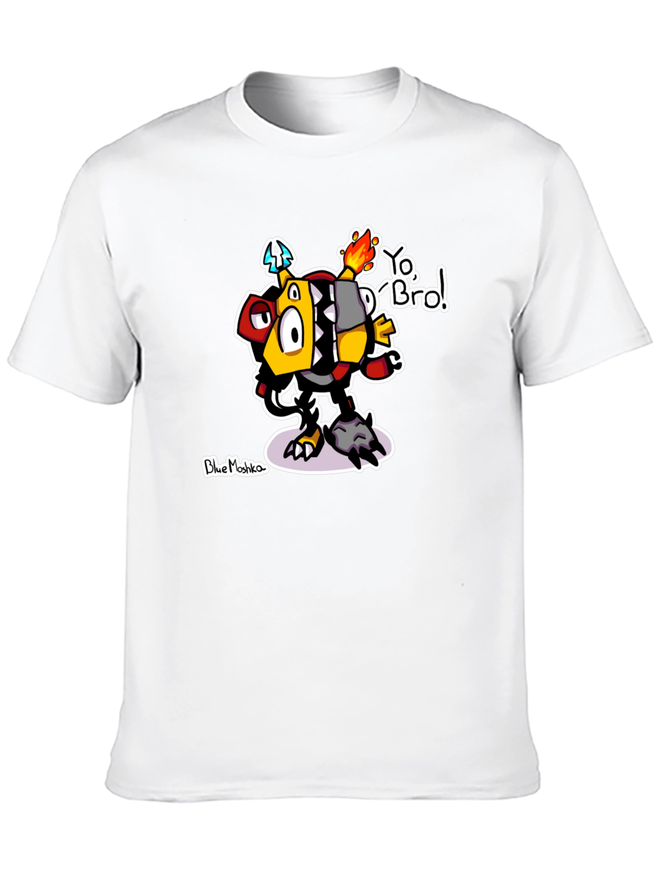 Yo Bro! Graphic T-Shirt - Unique Cartoon Design