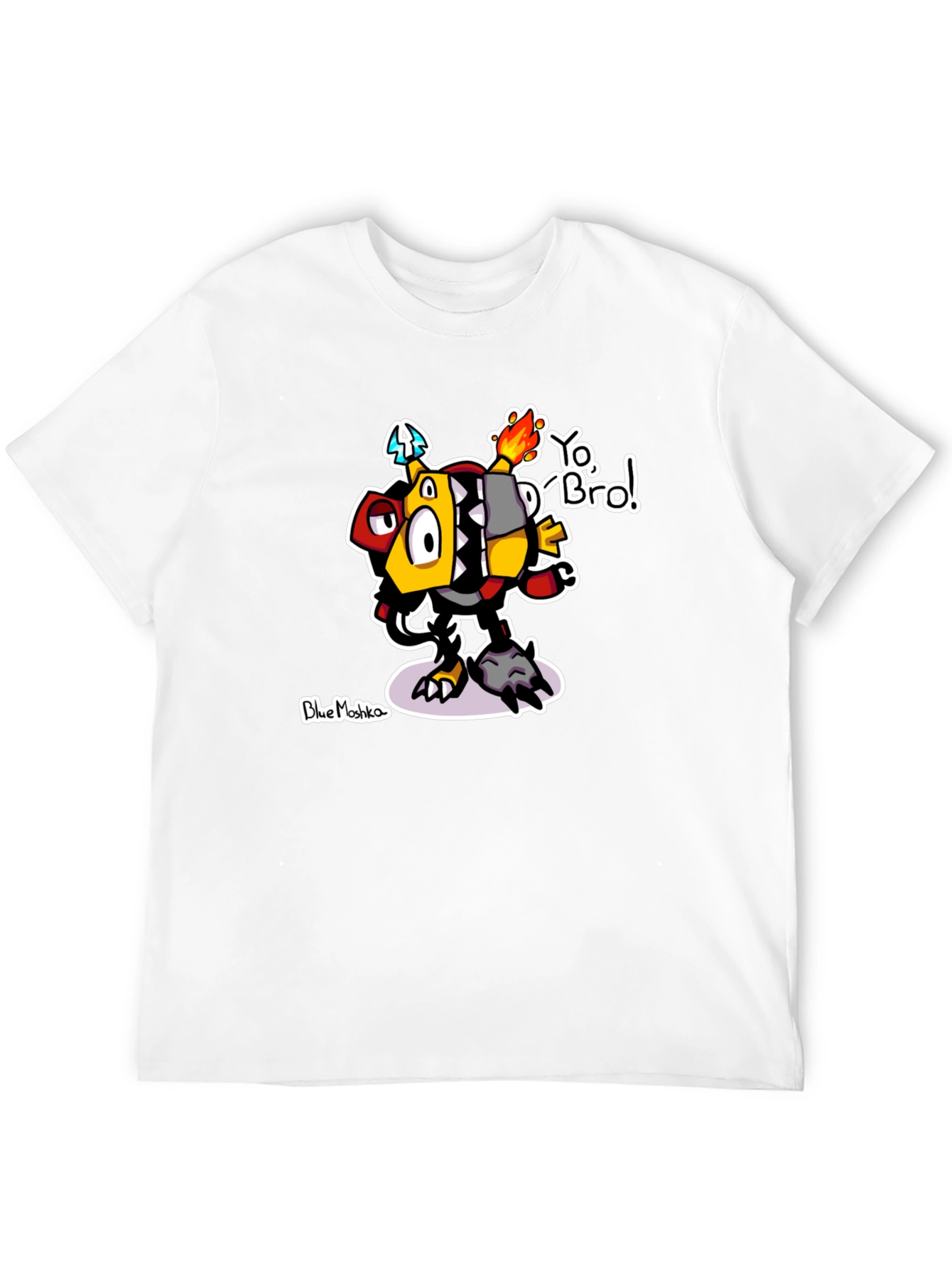Yo Bro! Graphic T-Shirt - Unique Cartoon Design