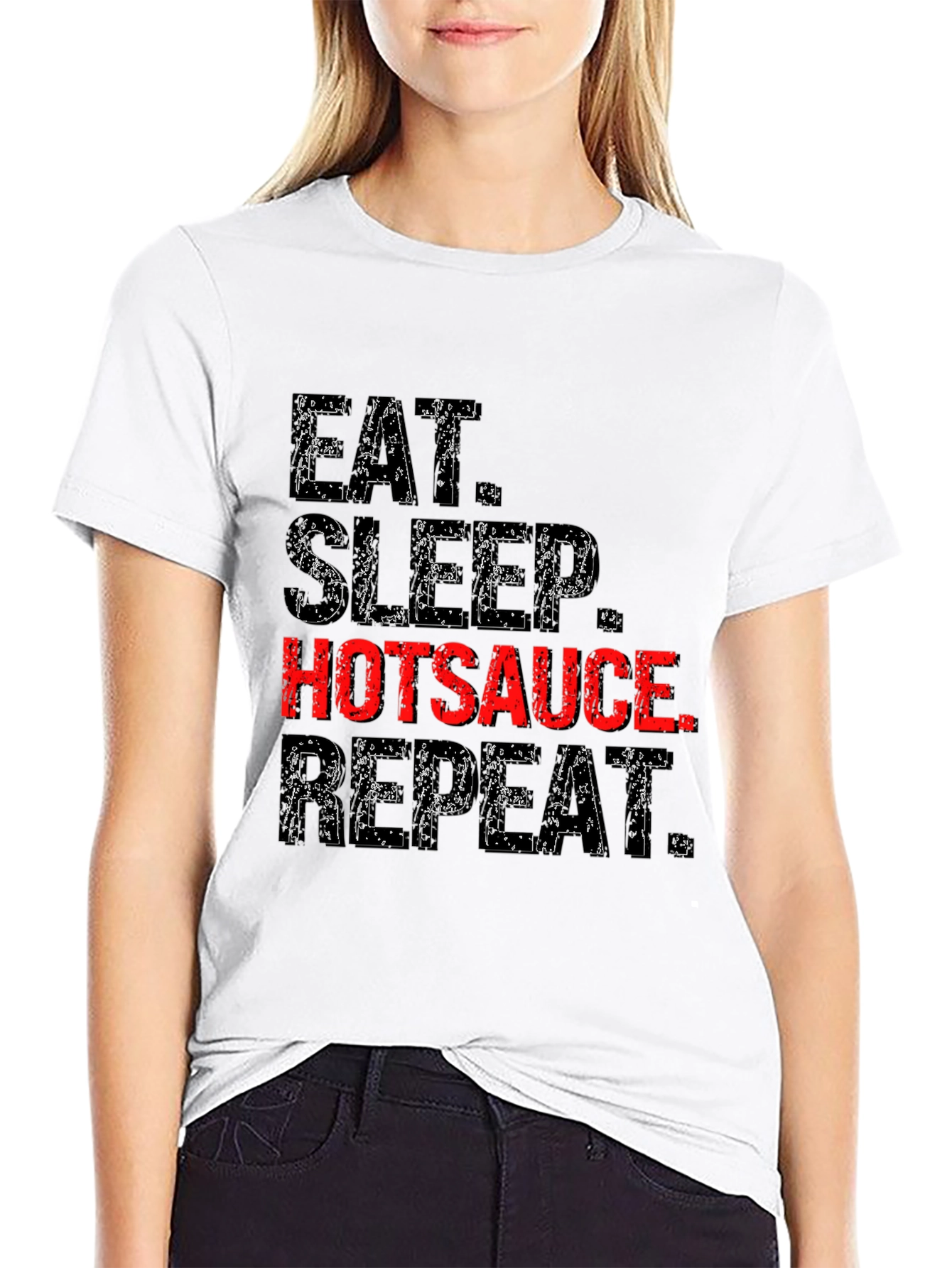Eat Sleep Hotsauce Repeat Graphic Tee