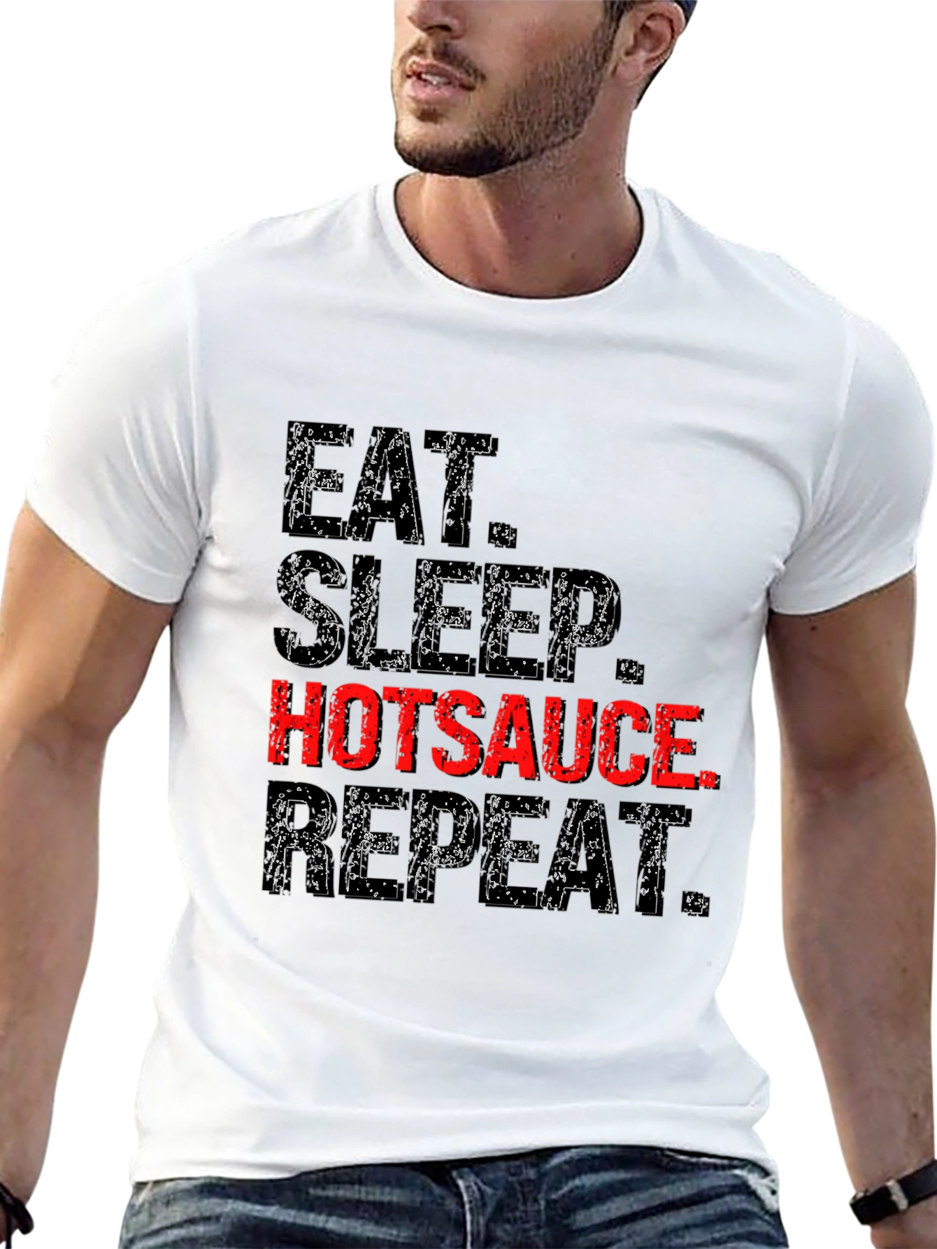 Eat Sleep Hotsauce Repeat Graphic Tee