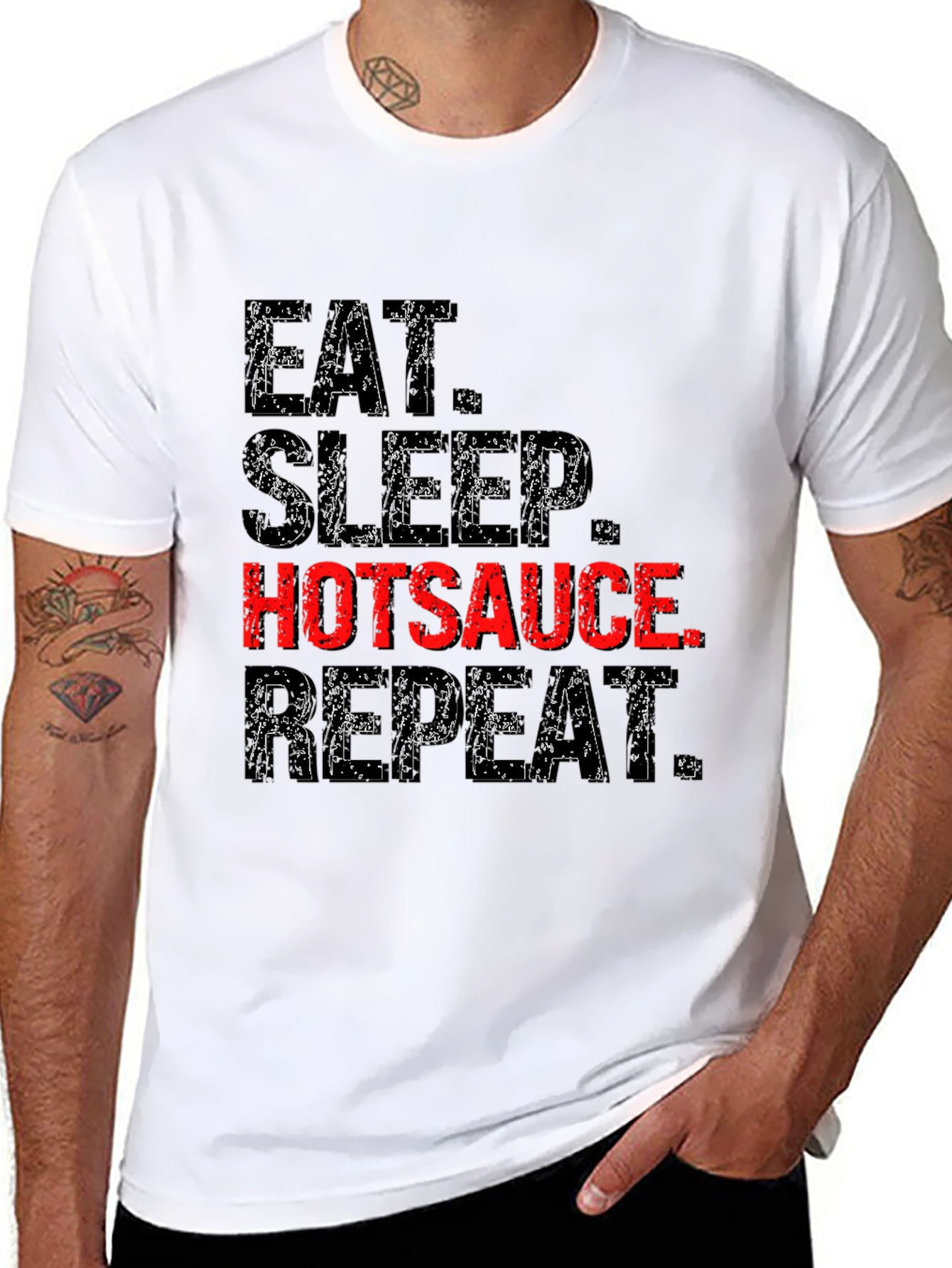 Eat Sleep Hotsauce Repeat Graphic Tee